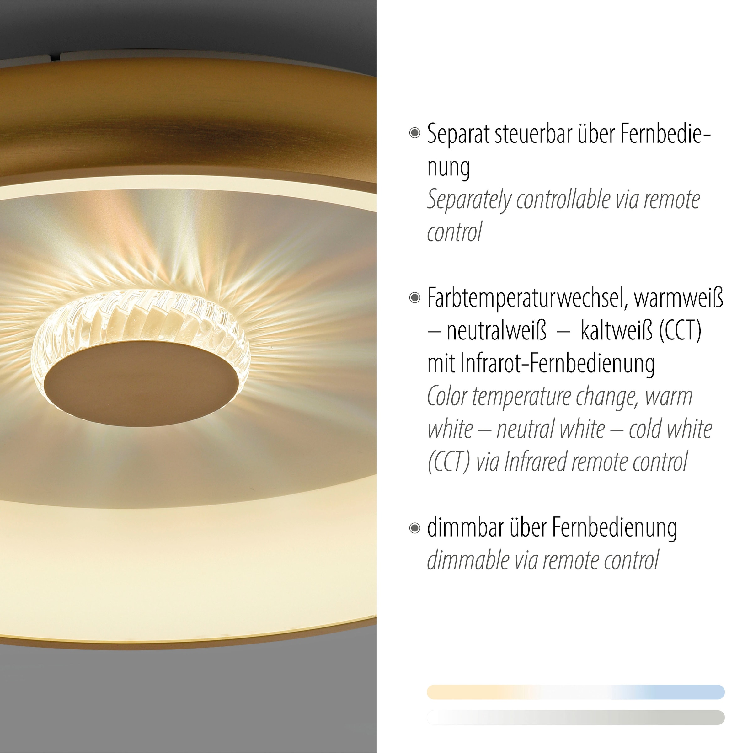 JUST LIGHT Deckenleuchte »VERTIGO«, 1 flammig, Leuchtmittel LED-Board | LED fest integriert