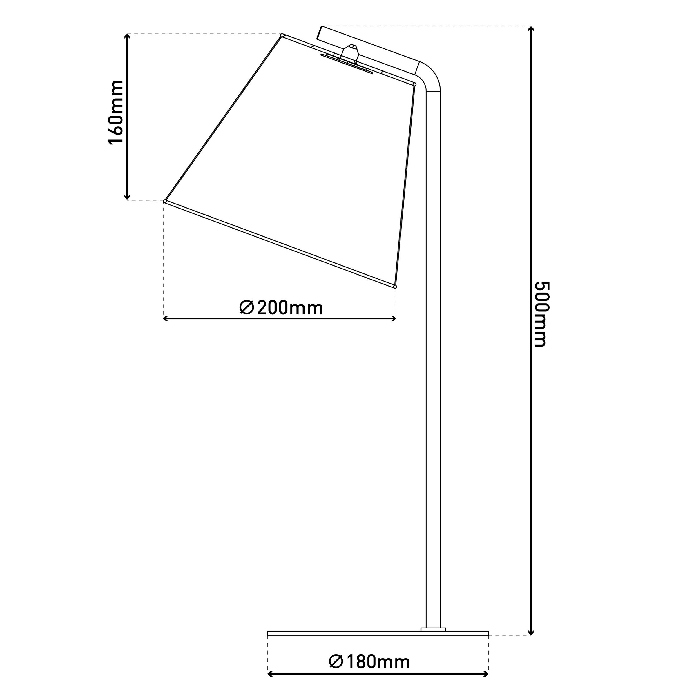 näve Tischleuchte »Korie« E27 1 Stk. Metallgeflechtschirm, exkl. 1x E27, H: 50cm, Zuleitung schwarz 180cm