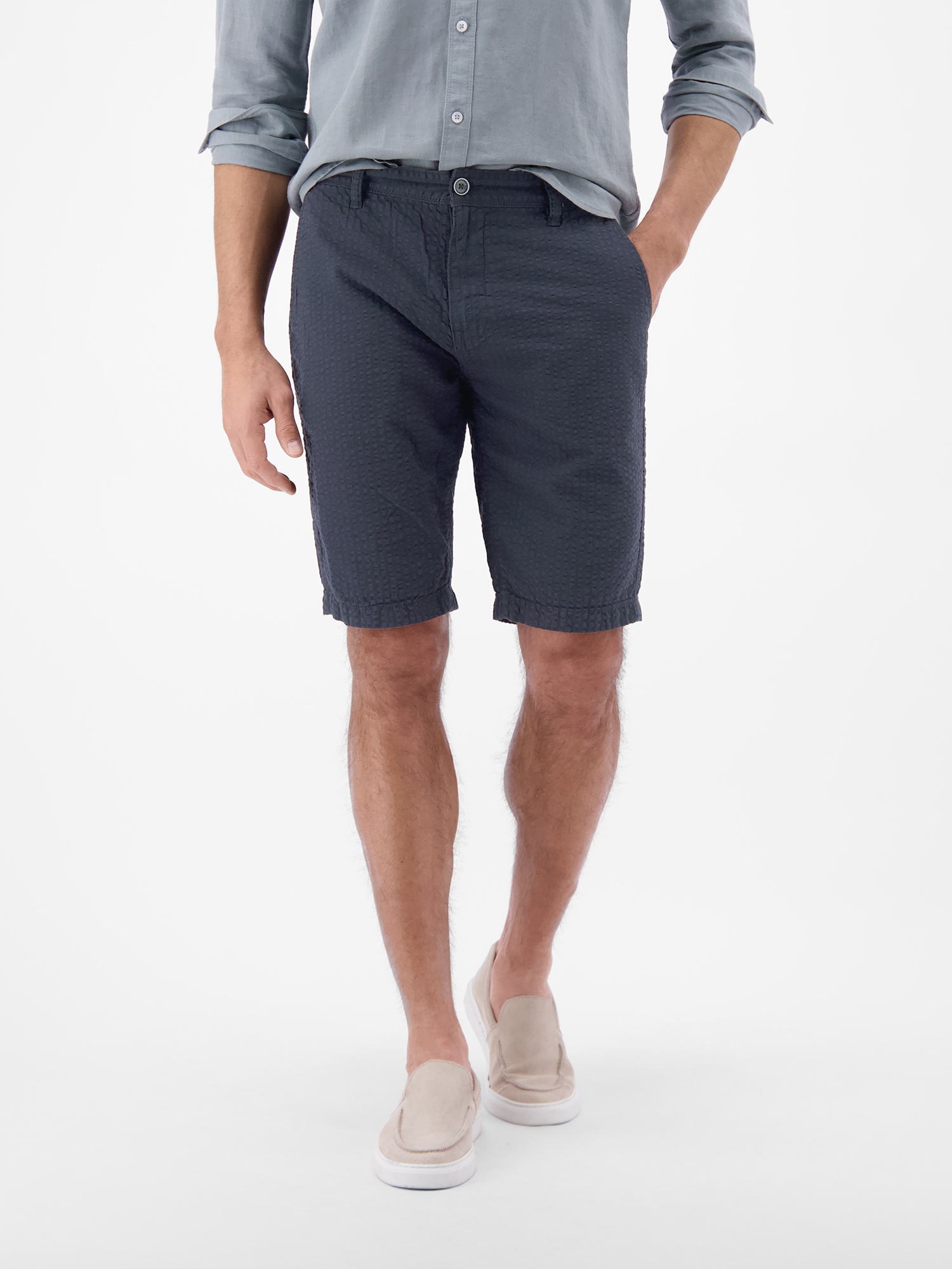 LERROS Chinoshorts »Chino-Shorts aus Baumwolle in leichter Seersucker-Qualität«