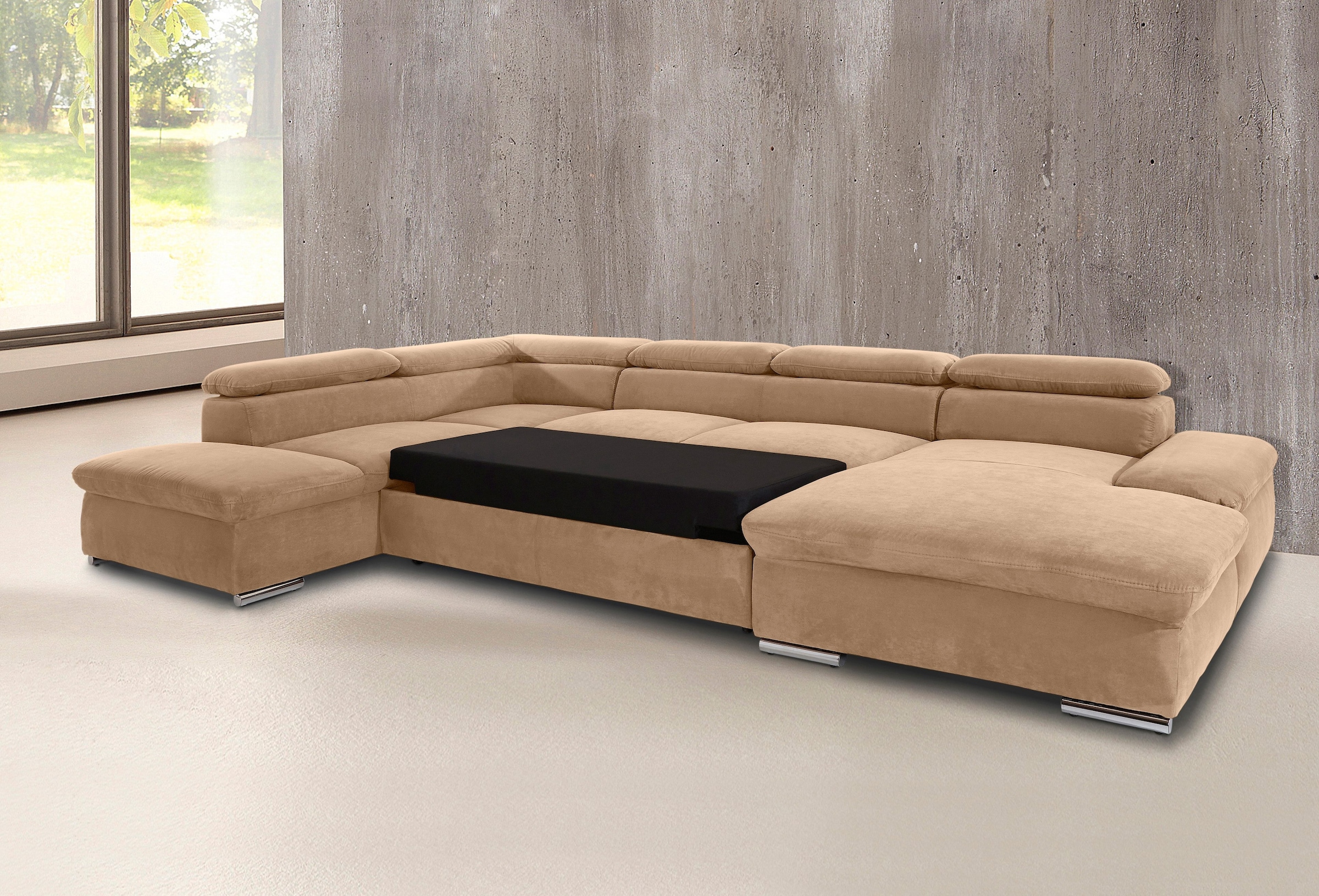 sit&more Wohnlandschaft »Alcatraz U-Form«, wahlweise mit Bettfunktion