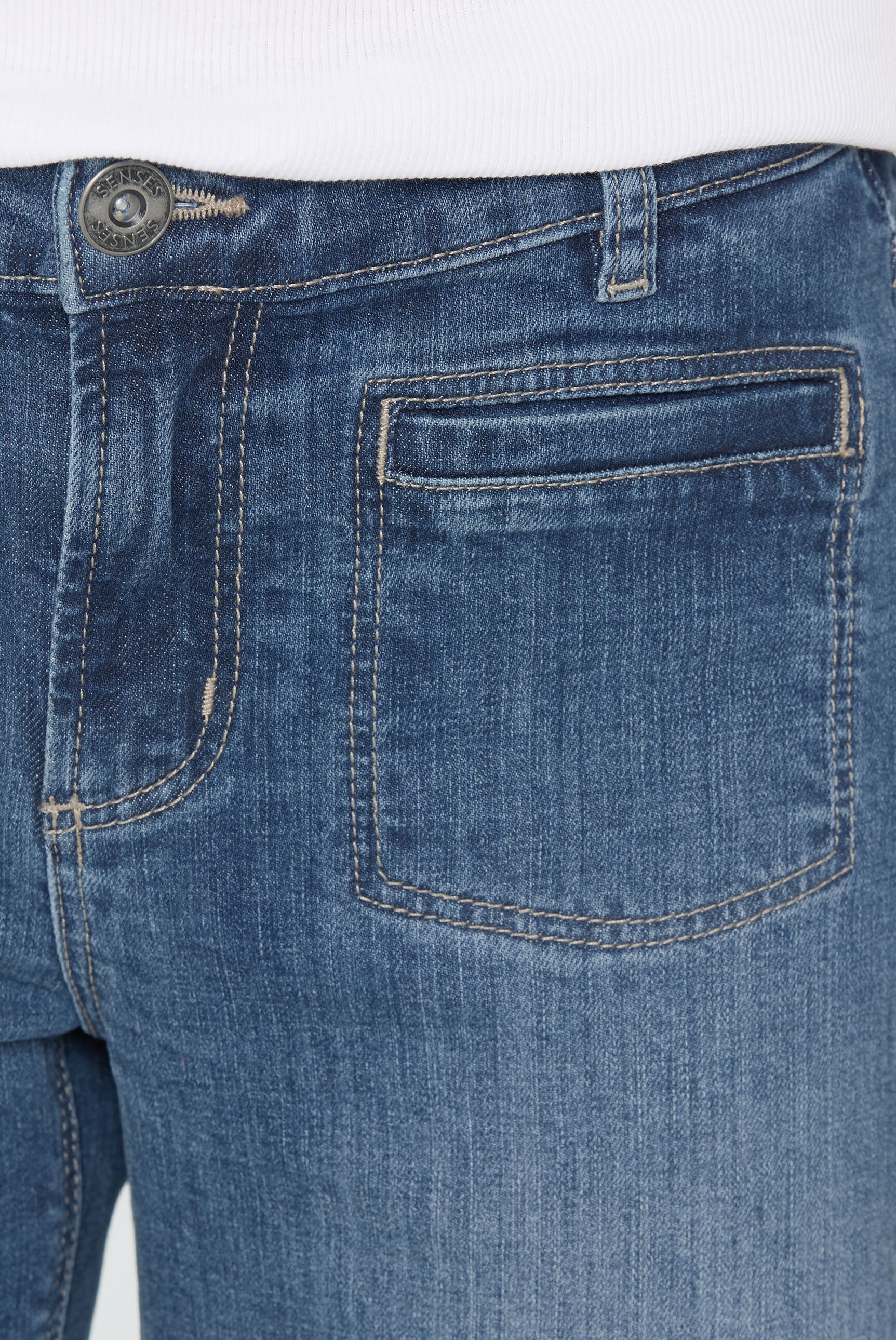 SENSES.THE LABEL Regular-fit-Jeans, mit ausgestelltem Bein