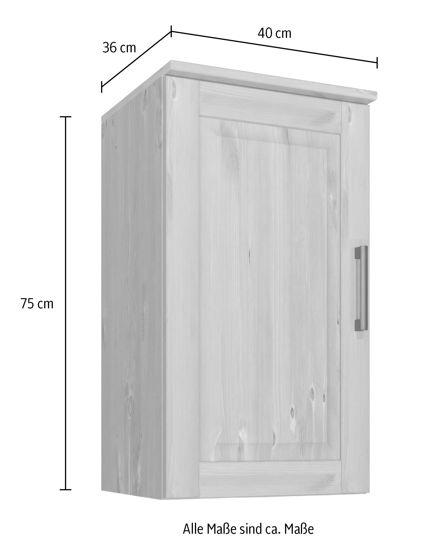 Home affaire Hängeschrank »Meliss« aus massiver Kiefer, Breite 40 cm, Soft-Close-Funktion