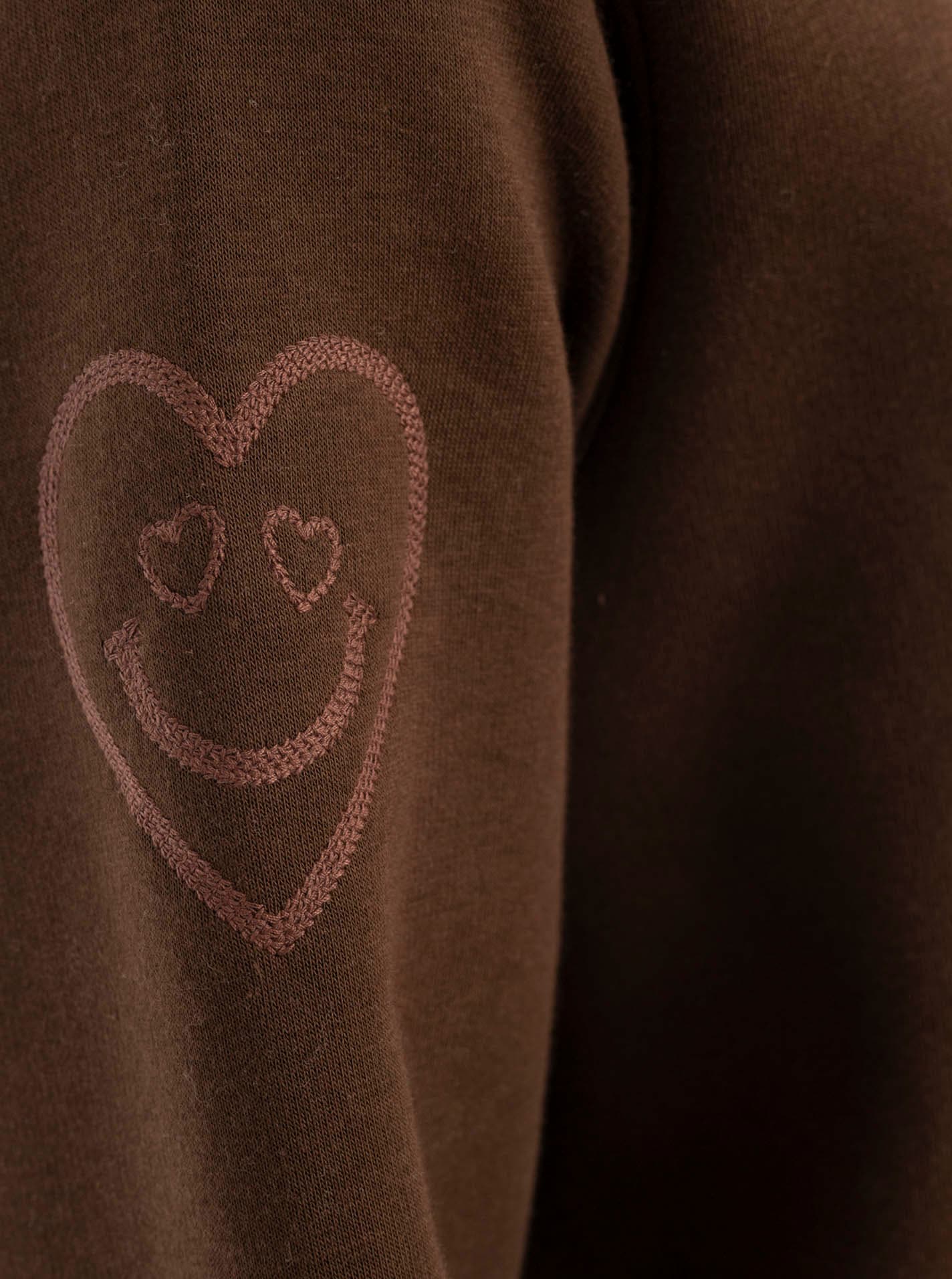 Zwillingsherz Hoodie »"Alissa Shiny"«, mit glänzendem SMILE Print vorne und hinten, gesticktem Herz am Arm