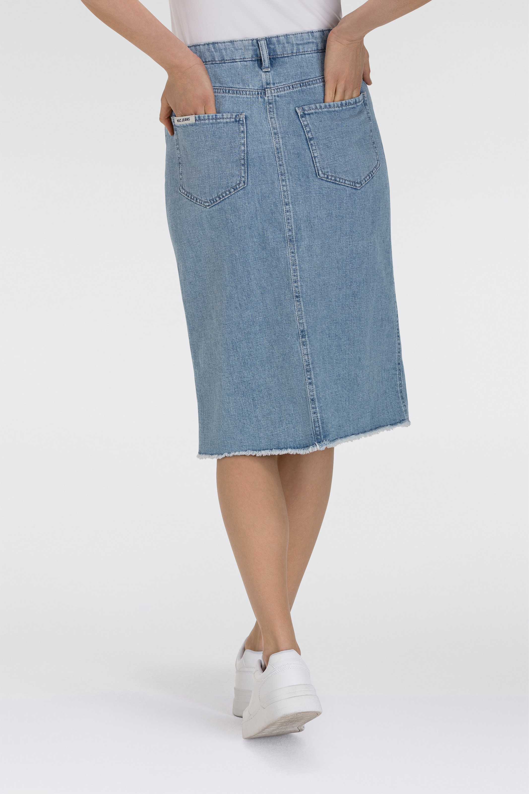 MAC Midirock »MIDI SKIRT fringe«, im Five-Pocket Style