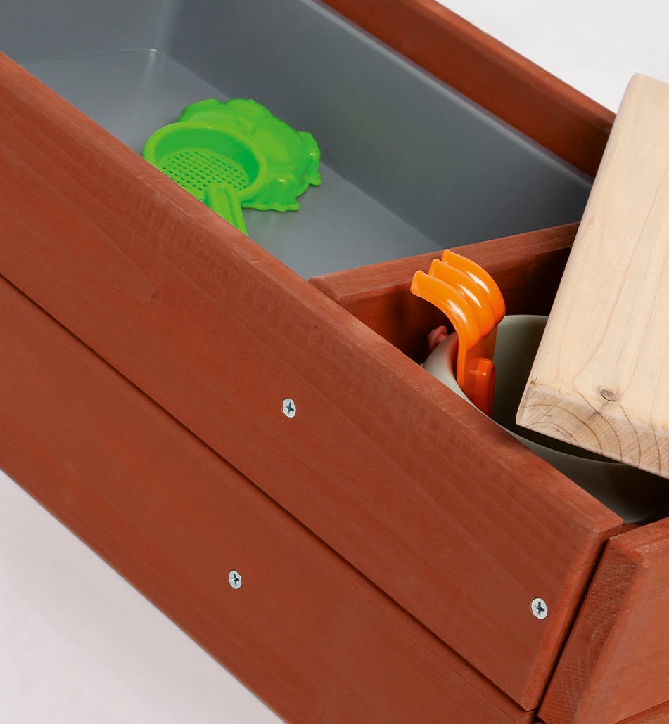 Pinolino® Sandkasten »Hedda, rot/natur«