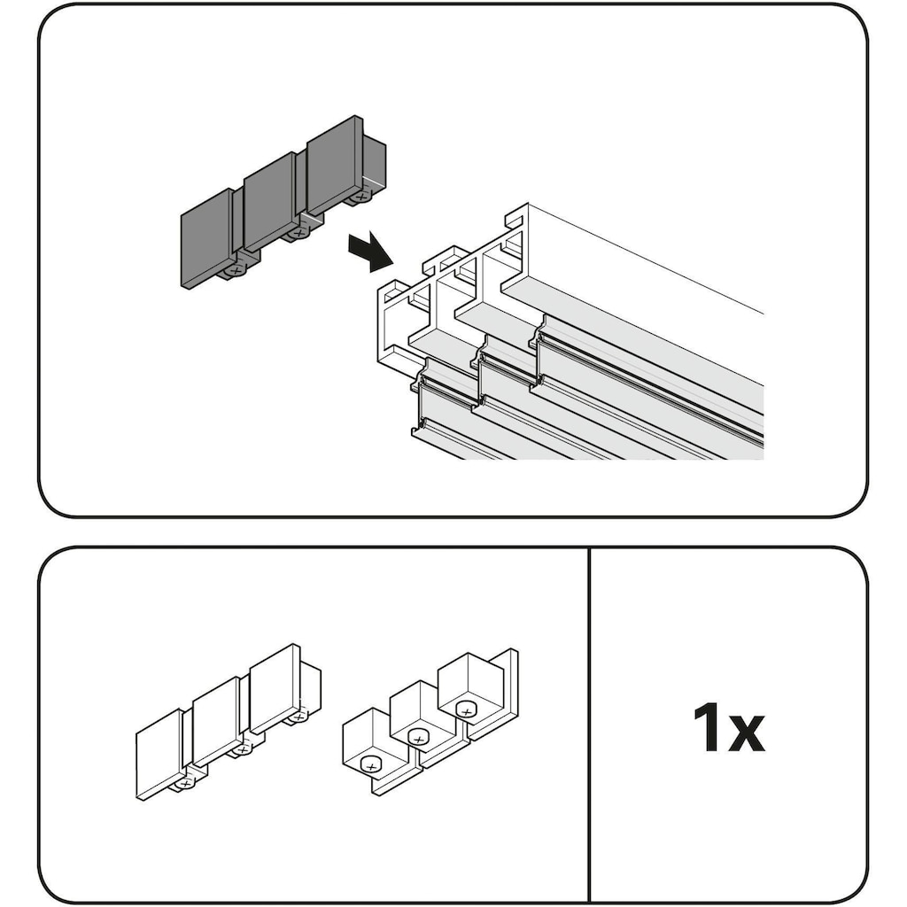GARDINIA Gardinenstangen-Endstück »Endstück 3-läufig«, (2 St.)