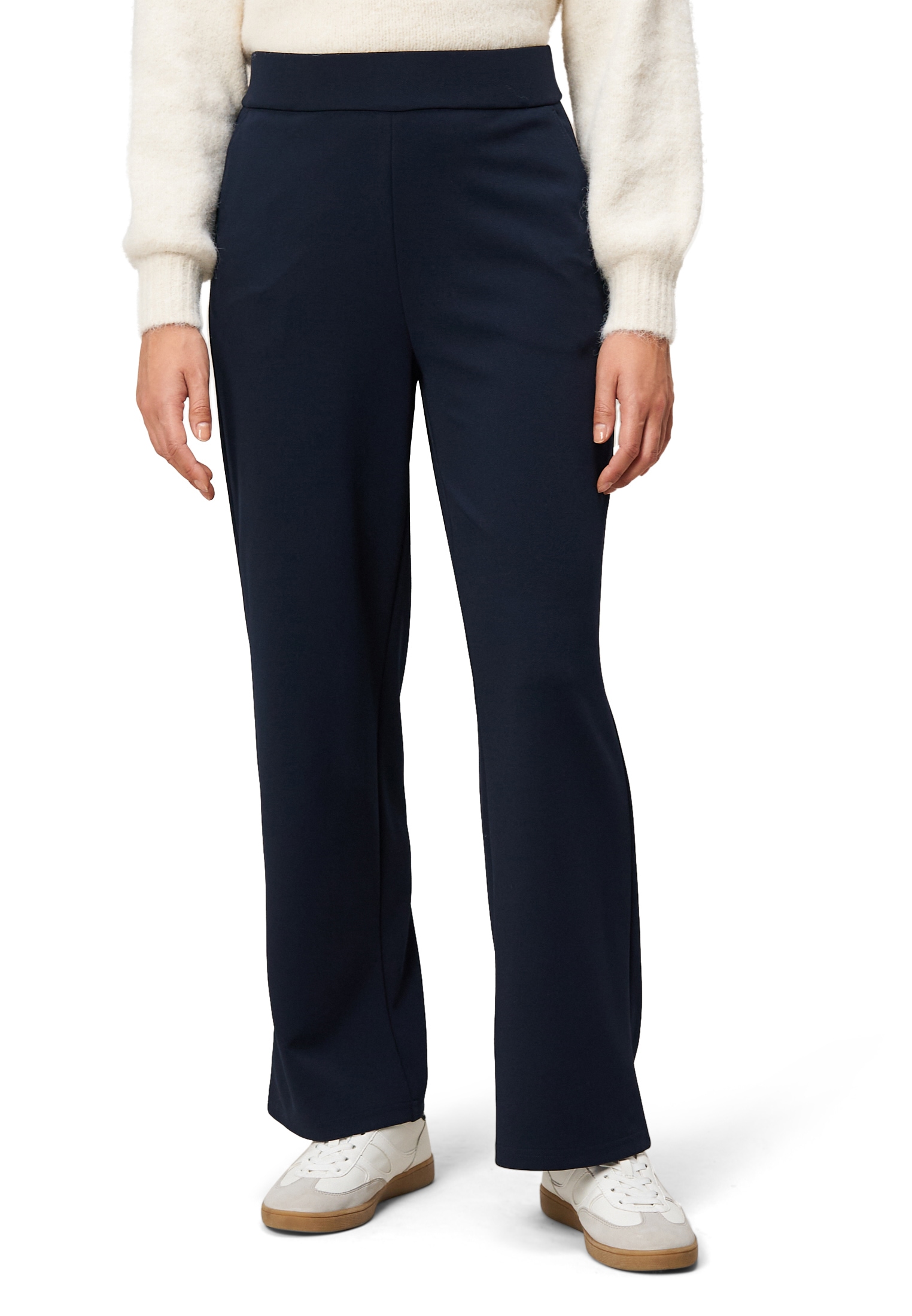 ZERO Damen Stoffhose "Damen mit elastischem Bund 28 Inch"hydrangea, Gr. 42, unifarben, Twill, Obermaterial: 96% Polyester, 4% Elasthan, Hosen,