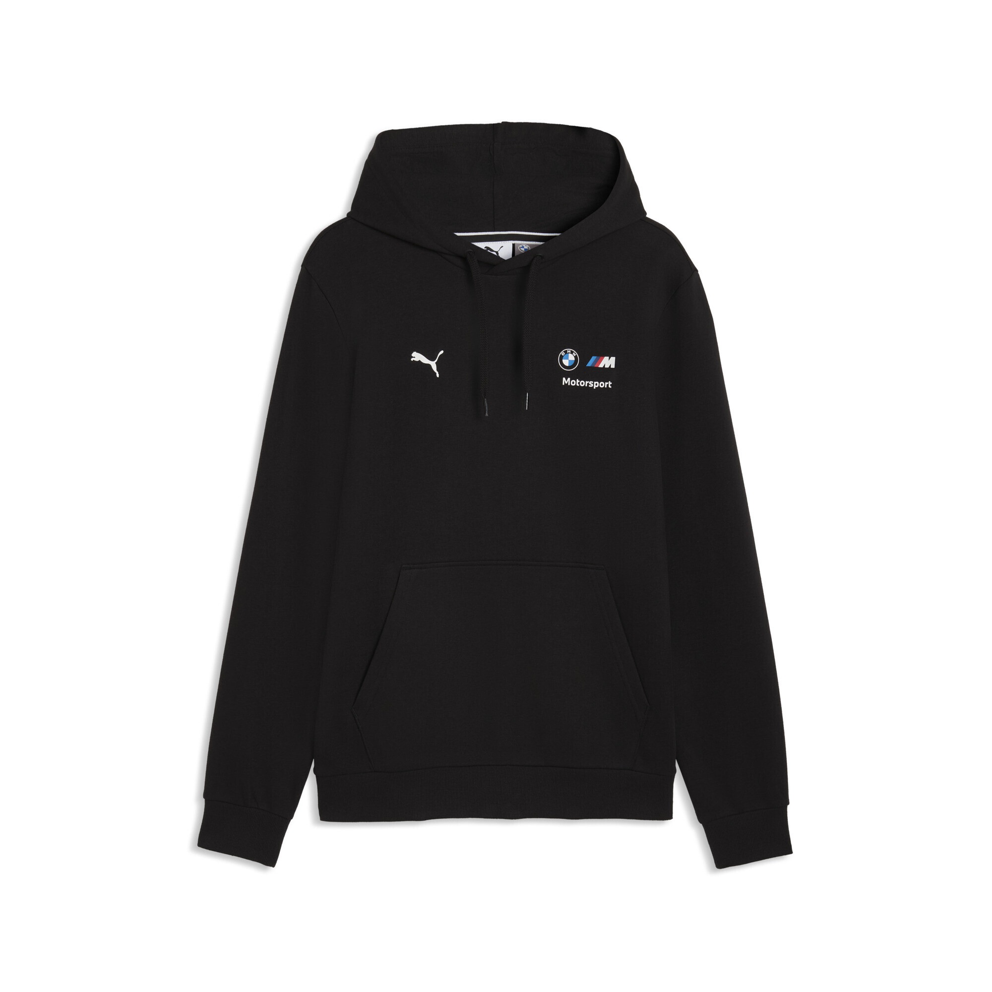 Hoodie PUMA "BMW M MOTORSPORT Essentials Hoodie Herren", Herren, Gr. XXL, schwarz, Obermaterial: 32% Polyester, 68% Baumwolle; Kapuzenfutter: 100% Baumwolle; Rippe: 3% Elasthan, 97% Baumwolle, normal, Sweatshirts Hoodie