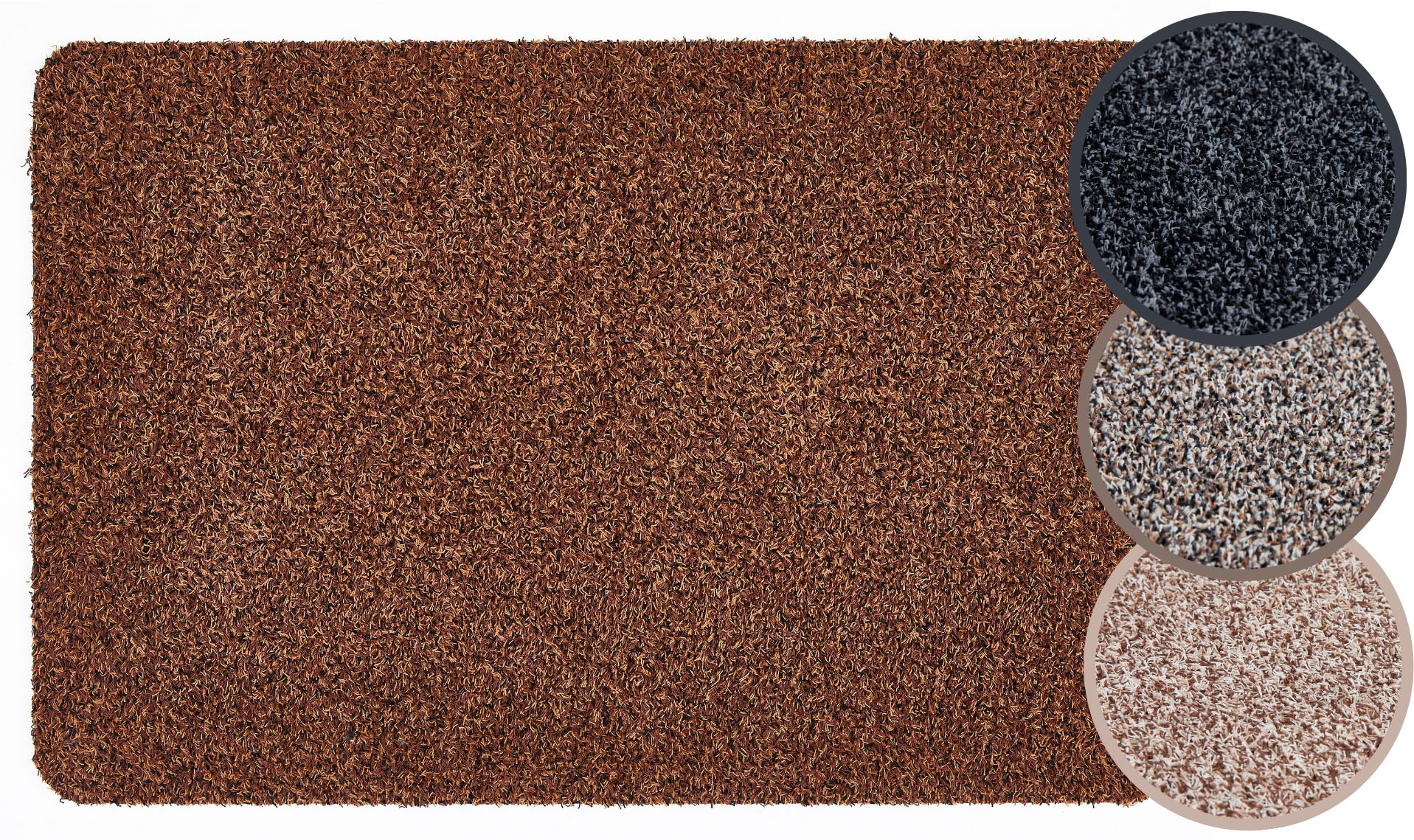 Andiamo Fußmatte »Samson, Made in Netherlands«, rechteckig, 6 mm Höhe, Schmutzfangmatte, waschbar, rutschhemmend, auch als 2er Set erhältlich