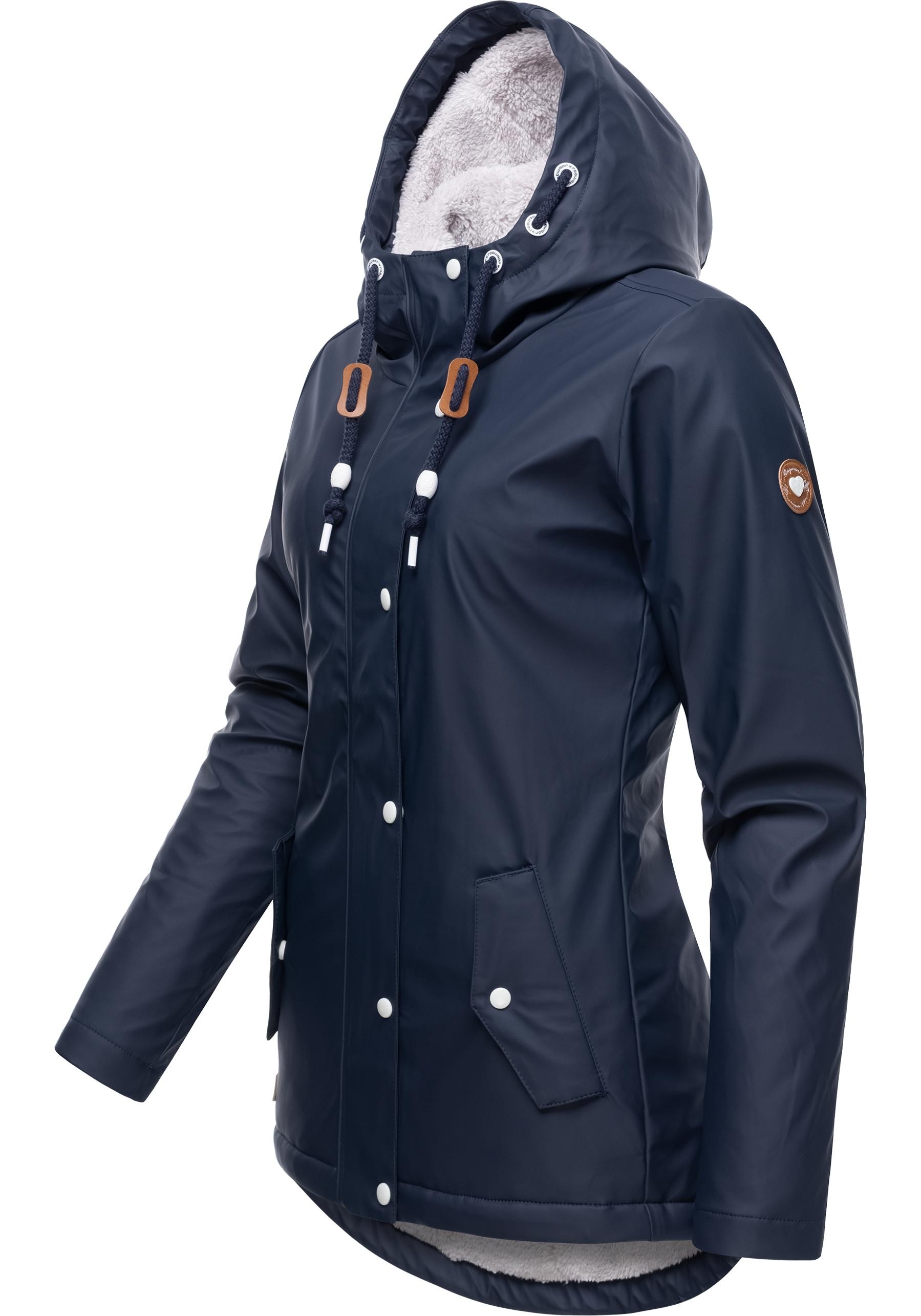 Ragwear Regenjacke "Marge", mit Kapuze, warm gefütterter Damen Winter Regen günstig online kaufen
