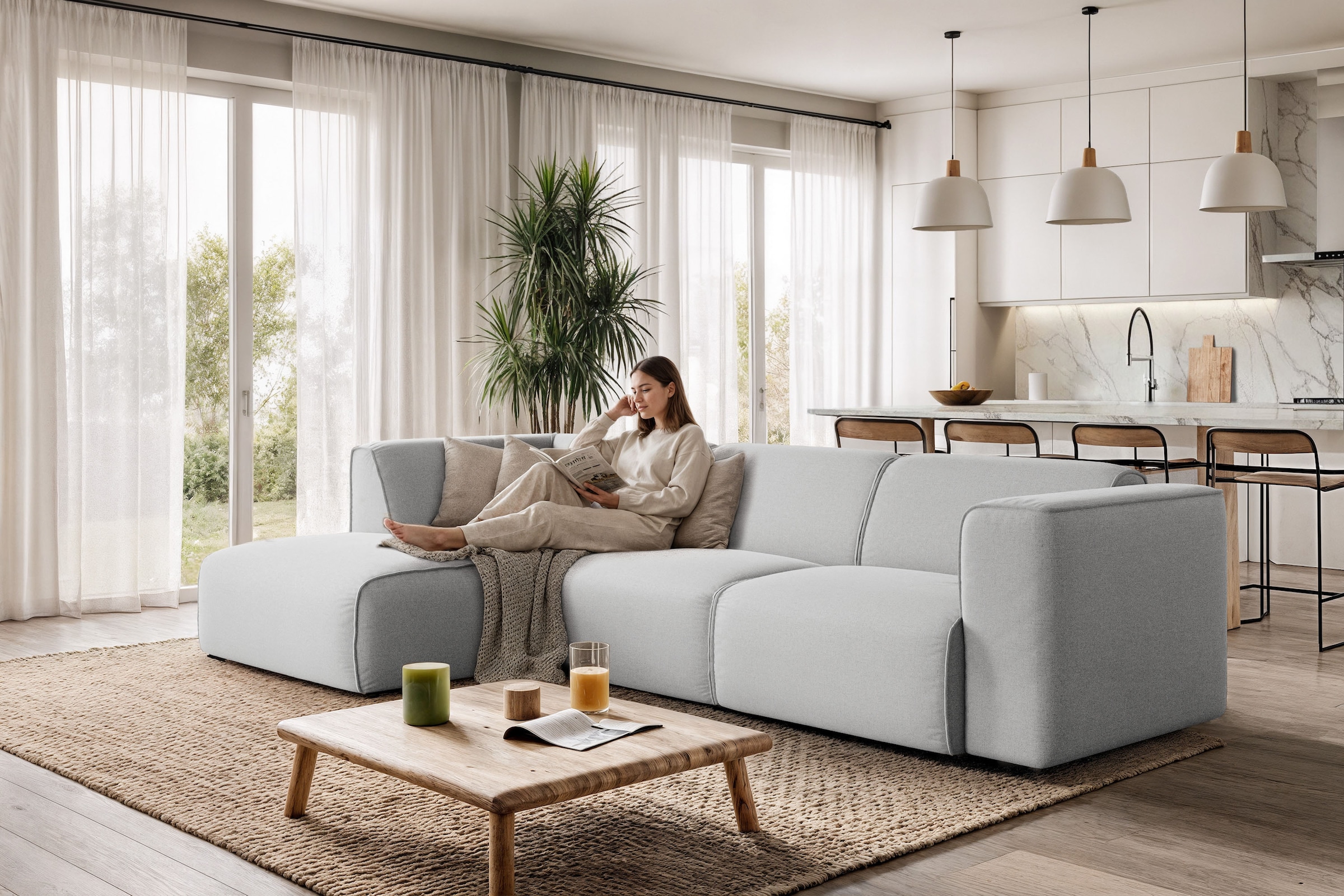 RAUM.ID Ecksofa "Merid L-Form, B: 295 cm - OTTO. Verlässliche Qualität." je günstig online kaufen