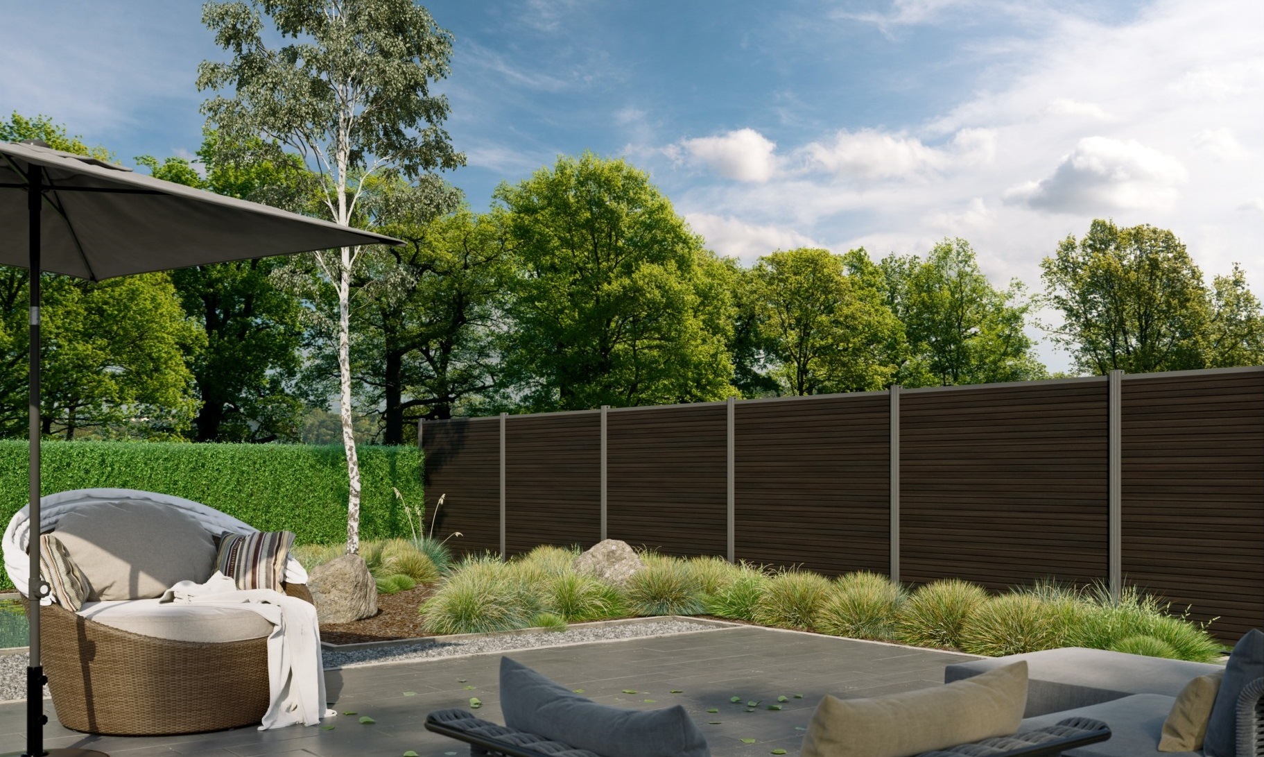 Tetzner & Jentzsch Sichtschutzelement "WARREN 4" pflegeleicht, coextrudiert günstig online kaufen