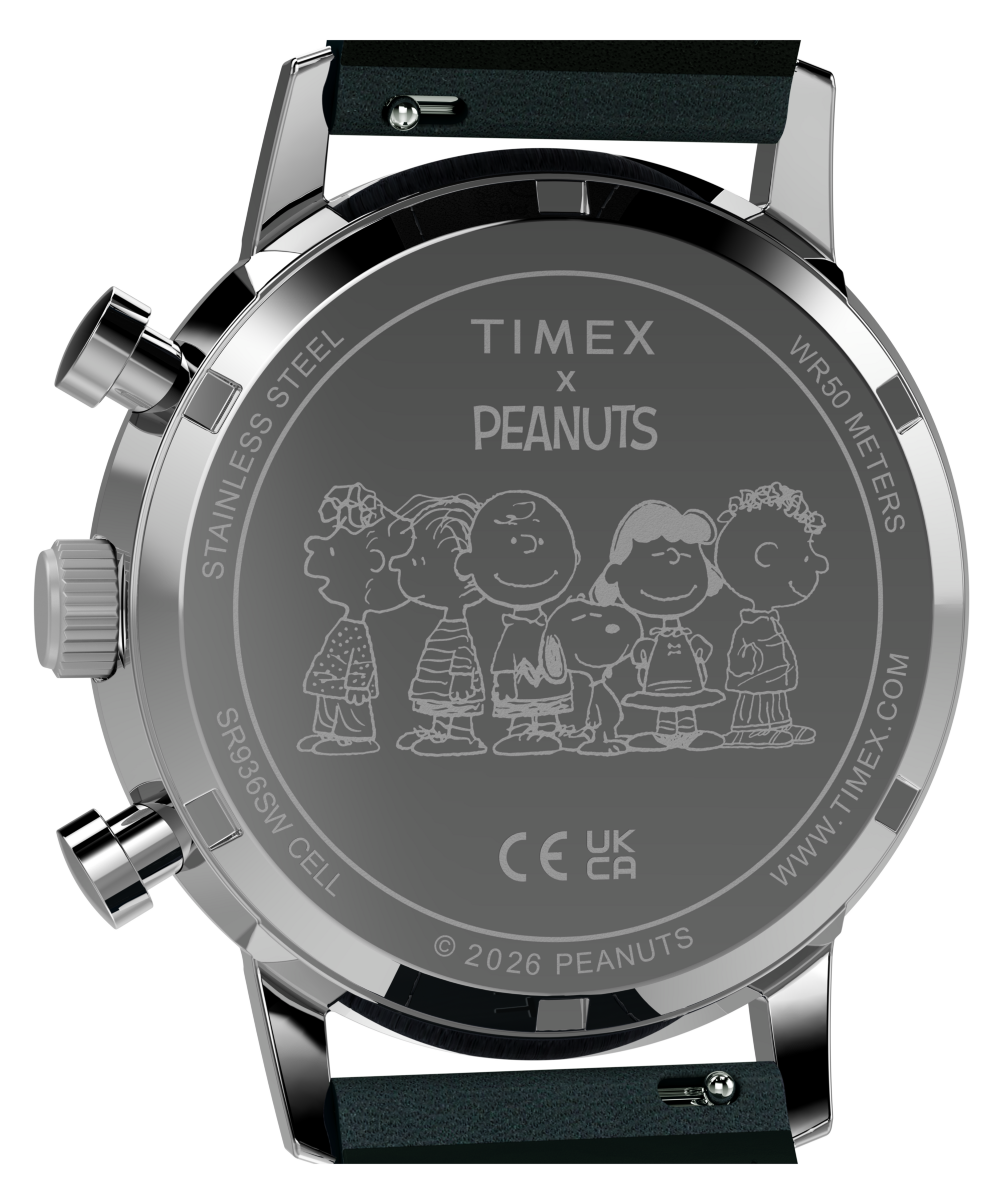 Timex Chronograph »Peanuts Marlin Racing« Quarzuhr, Armbanduhr, Herrenuhr, Lederarmband, analog