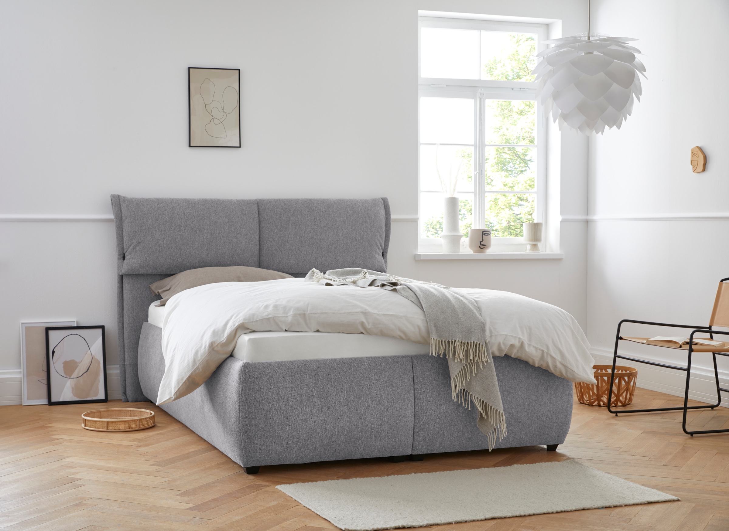 Home affaire Polsterbett "Jenson" als Bettgestell oder mit 3 Matratzenarten günstig online kaufen