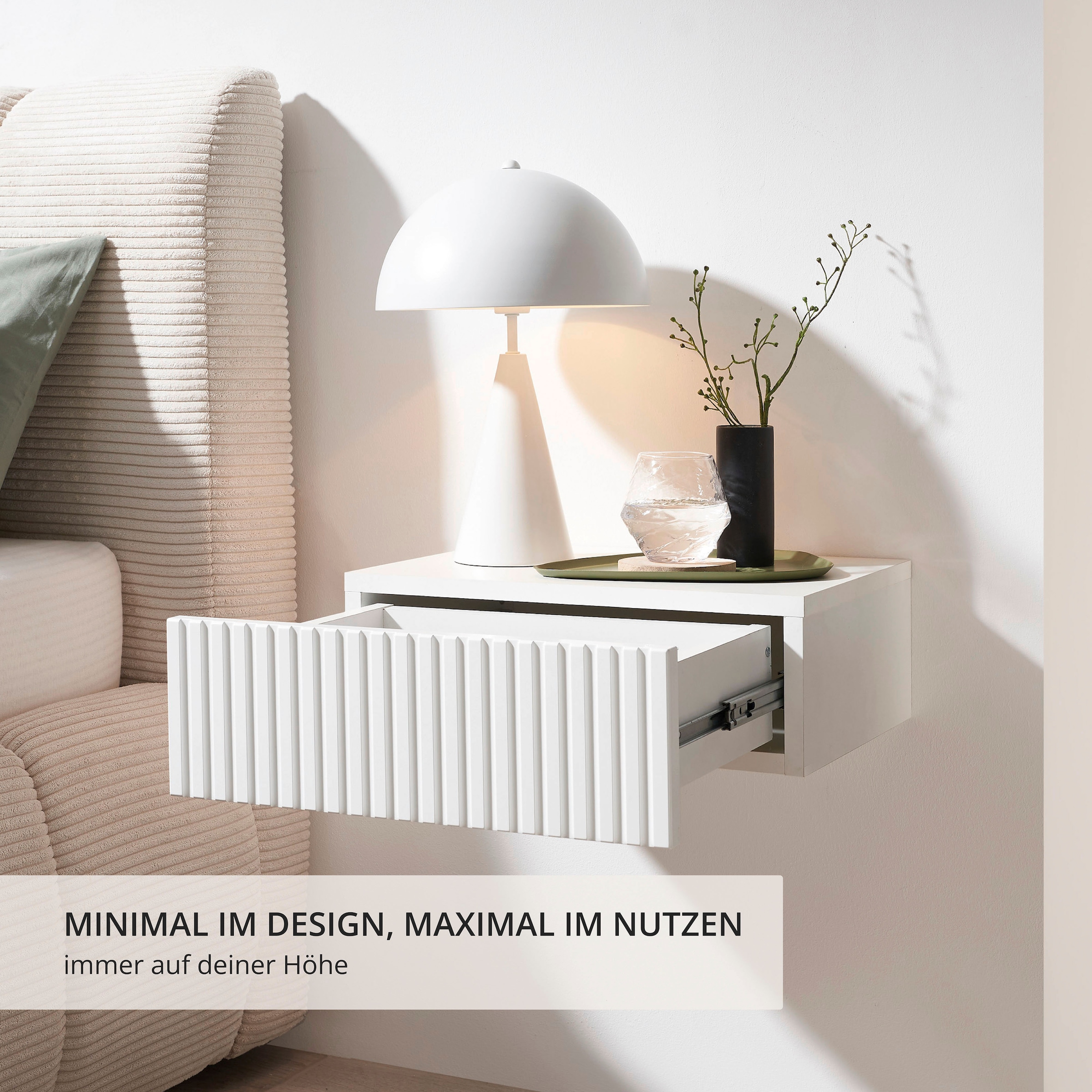 Schlafkontor Nachtkommode »Taboni Nachttisch, Nachtkonsole mit Push-to-open«