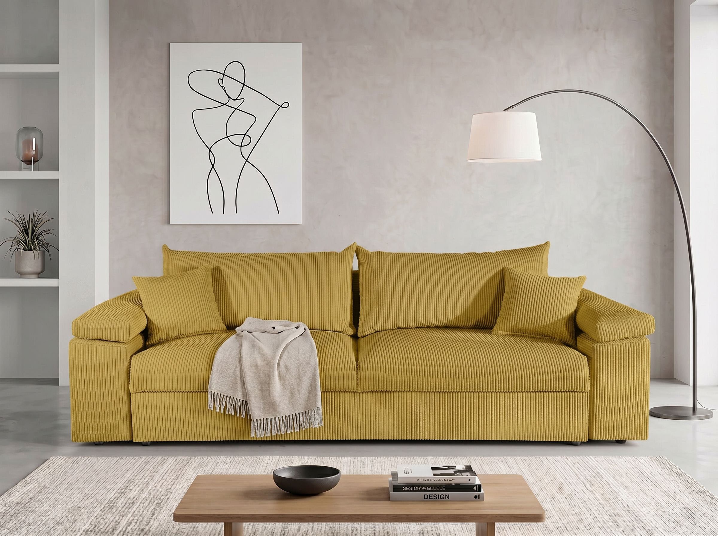 COLLECTION AB Schlafsofa "Mara, B: 249 cm, Liegefl. 139x195 cm" Dauer-Schlaffunktion, Bettkasten & Federkern, wahlweise mit Topper
