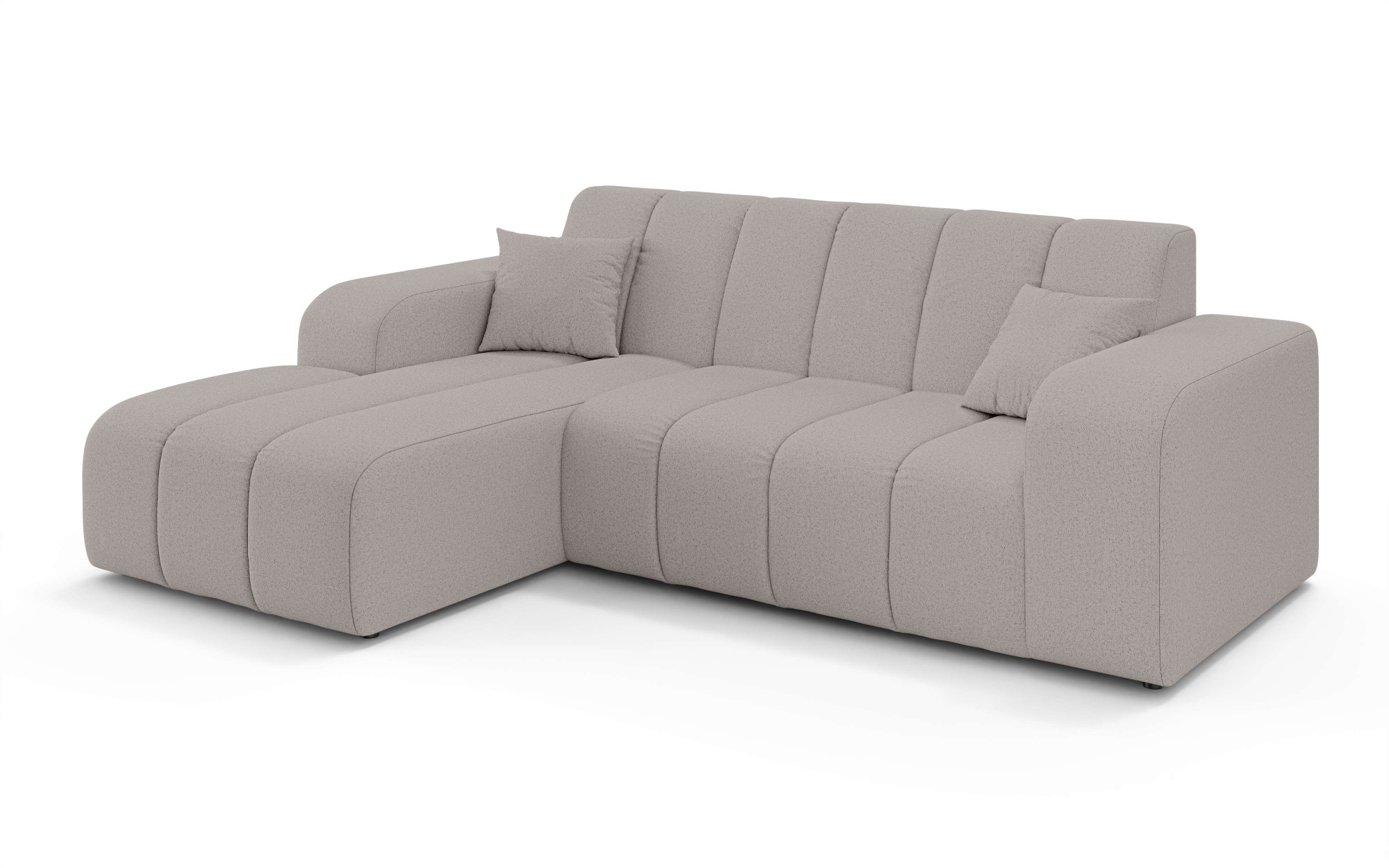 INOSIGN Ecksofa »CASSY L-Form, Schlafsofa mit Bettkasten, Maße B/T/H: 245/165/88 cm«, mit 2 Rückenkissen, Recamiere rechts oder links bestellbar
