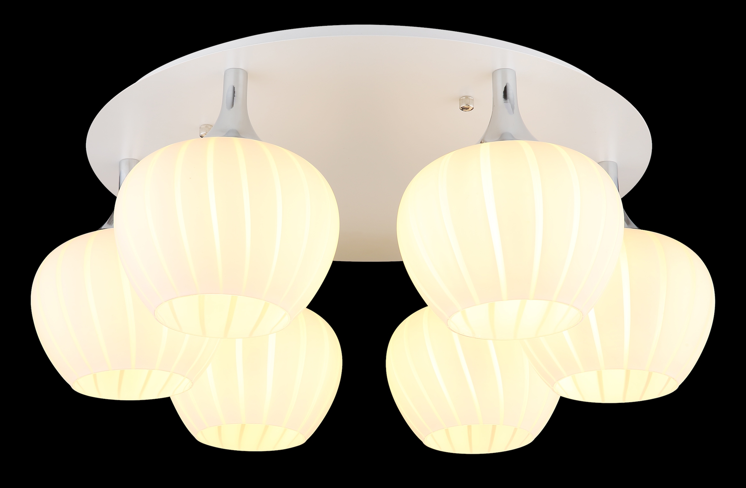 GLOBO LIGHTING Deckenleuchte »MAXY«, Leuchtmittel E27 | ohne Leuchtmittel, Deckenlampe/Glas klar/ø: 650mm/Dekorillen/Wohnzimmer