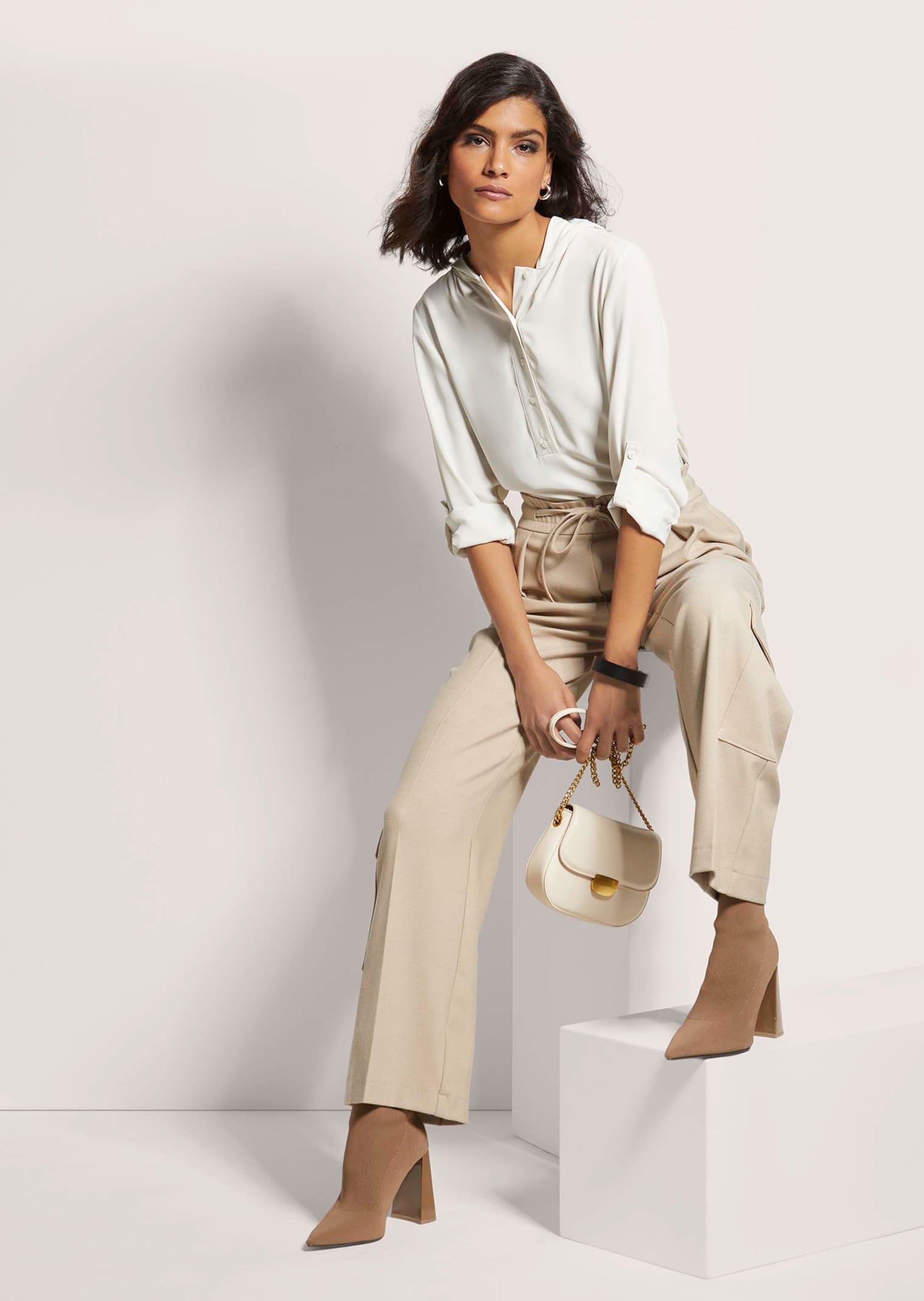 MADELEINE Langarmbluse »Bluse Schlupfbluse mit Kapuze«