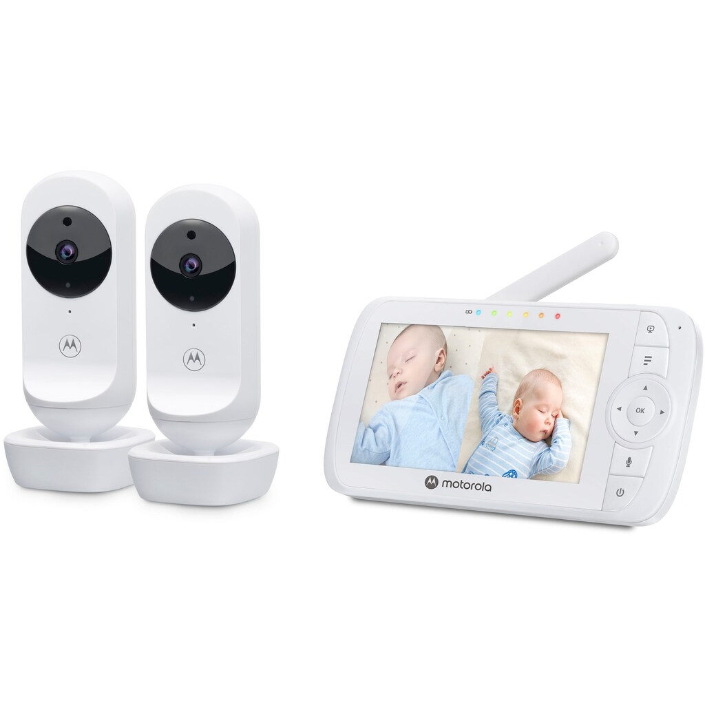Motorola Babyphone »Video Nursery VM 35-2 Twin 2x Kameras«, 5-Zoll-Farbdisplay