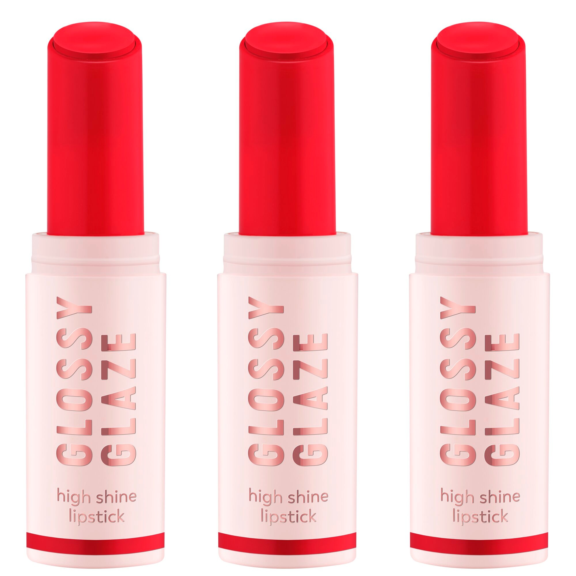 ESSENCE Kinder Lippenstift "GLOSSY GLAZE high shine lipstick", rot, Lippen-Kosmetika, Hohe Farbintensität, hochglänzendes Finish, buttrig-weiche