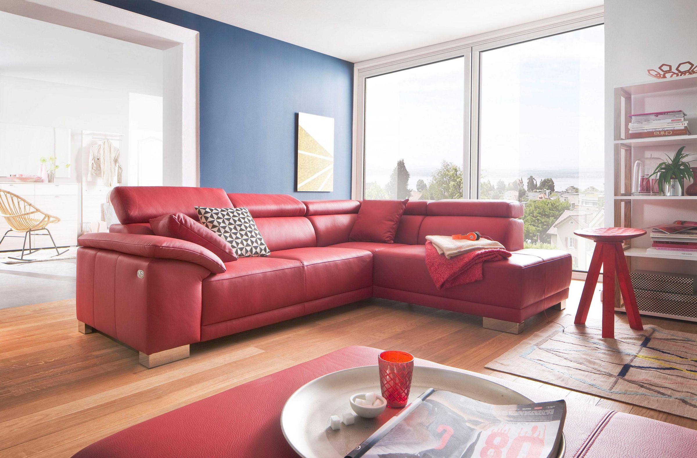 3C Candy Ecksofa "Menorca modern und bequem, L-Form", Kopfteilverstellung, günstig online kaufen