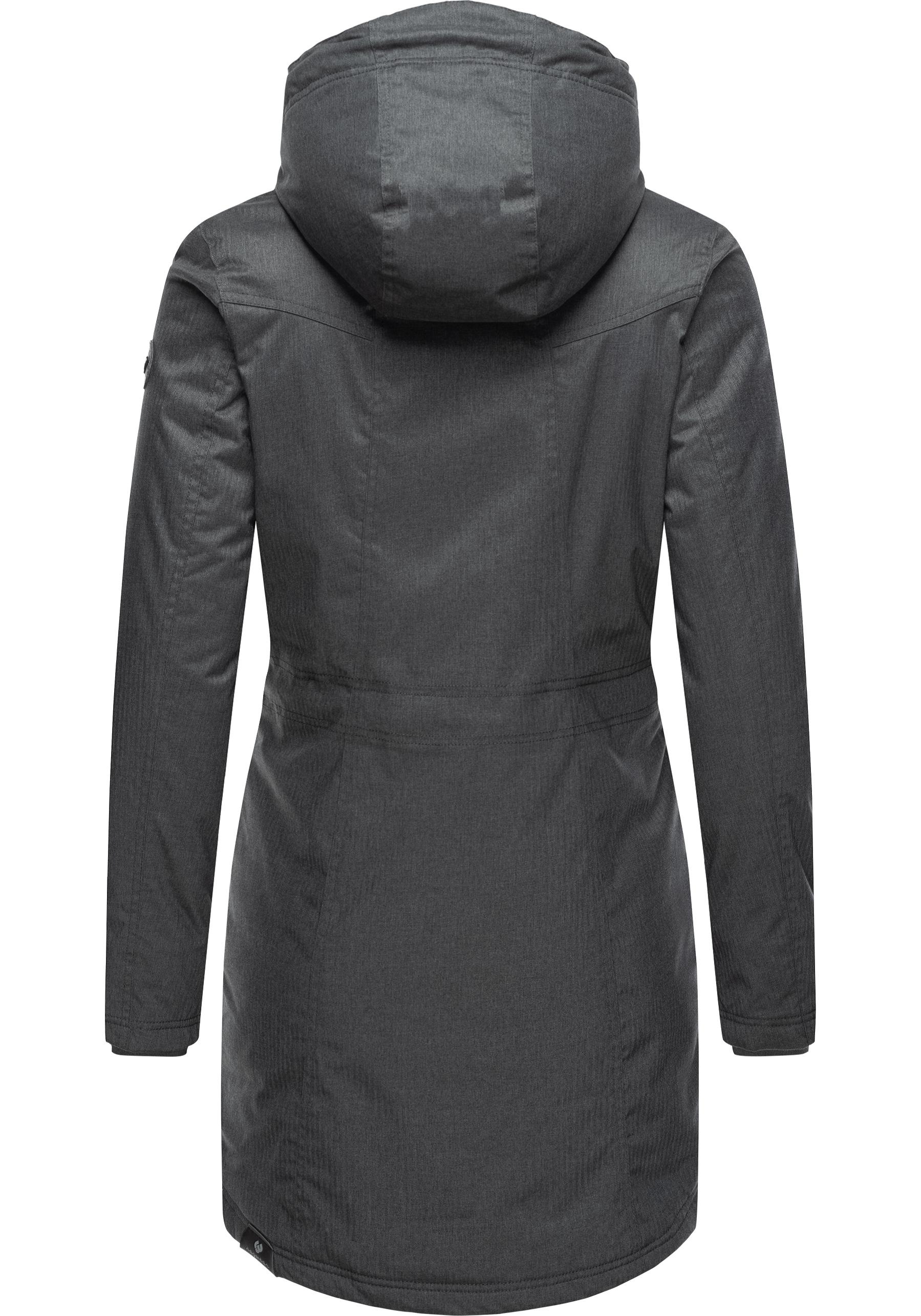 Thumbnail - Ragwear Wintermantel "Elsie Melange", Wasserdichter Winterparka mit Kapuze und Teddyfleece