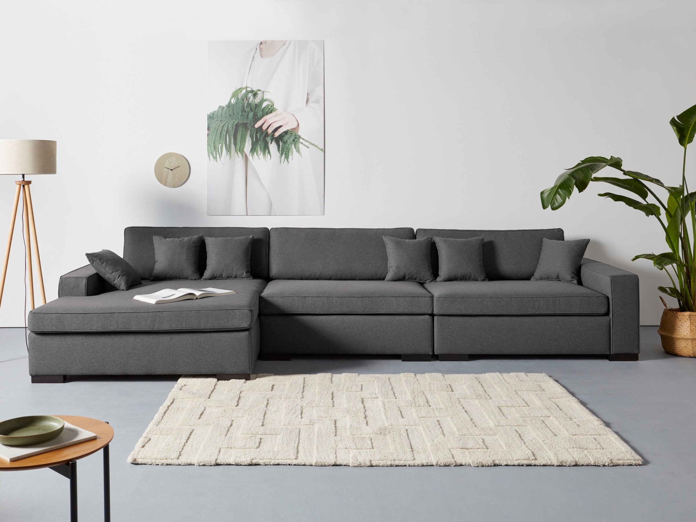 Guido Maria Kretschmer Home&Living Sofa-Eckelement "Skara XXL L-Form", Lounge-Sofa XXL mit Federkern-Polsterung, in viel