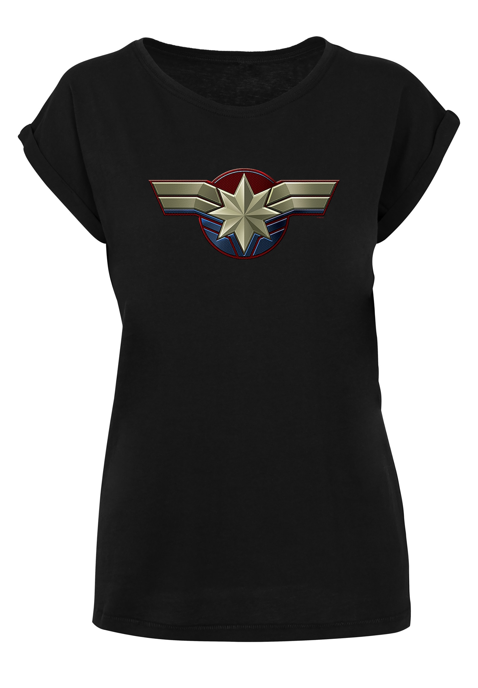 F4NT4STIC T-Shirt »Captain Marvel Chest Emblem«, Damen,Premium Merch,Regular-Fit,Kurze Ärmel,Logo Print
