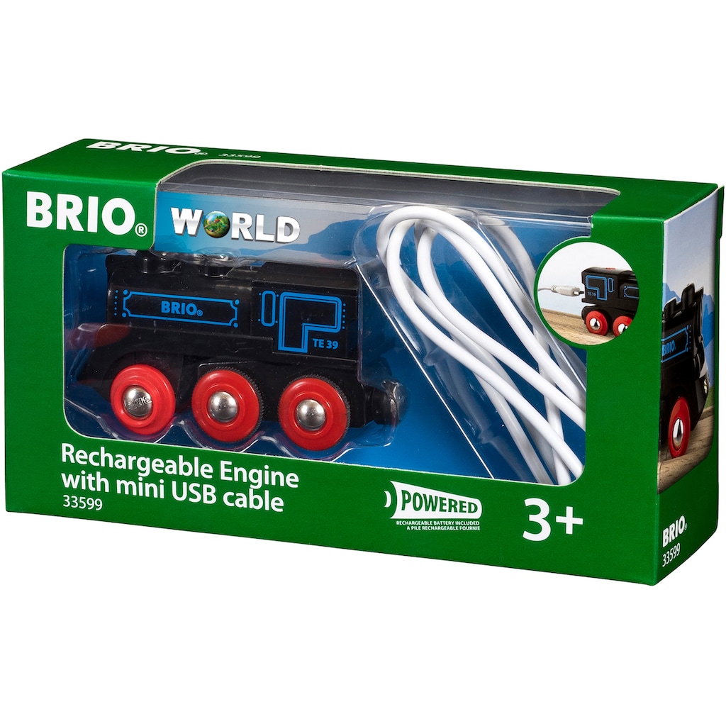 BRIO® Spielzeug-Eisenbahn »BRIO® WORLD, Schwarze Akkulok mit Mini USB«