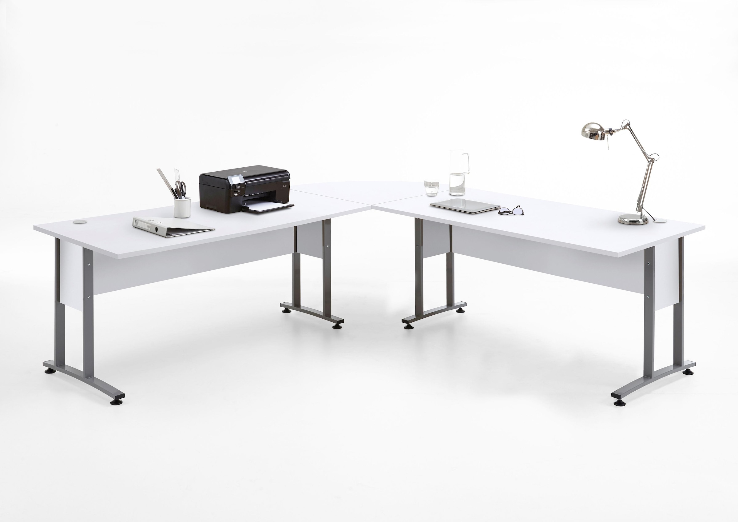 FMD Eckschreibtisch "Calvi", frei stellbar, XL-Arbeitsplatz, in 3 Größen - günstig online kaufen