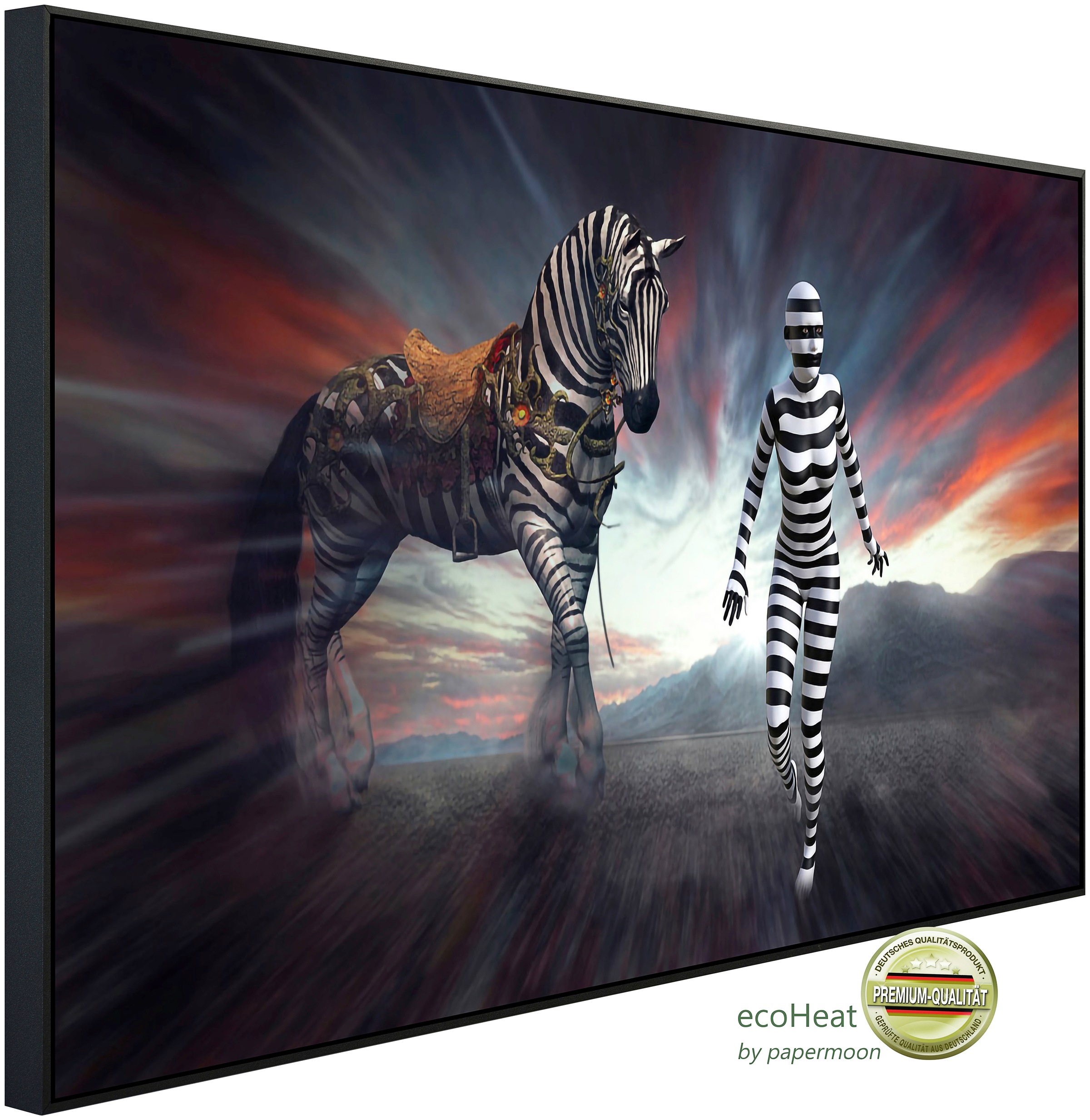 Infrarotheizung »Surreale Zebrafrau«, sehr angenehme Strahlungswärme