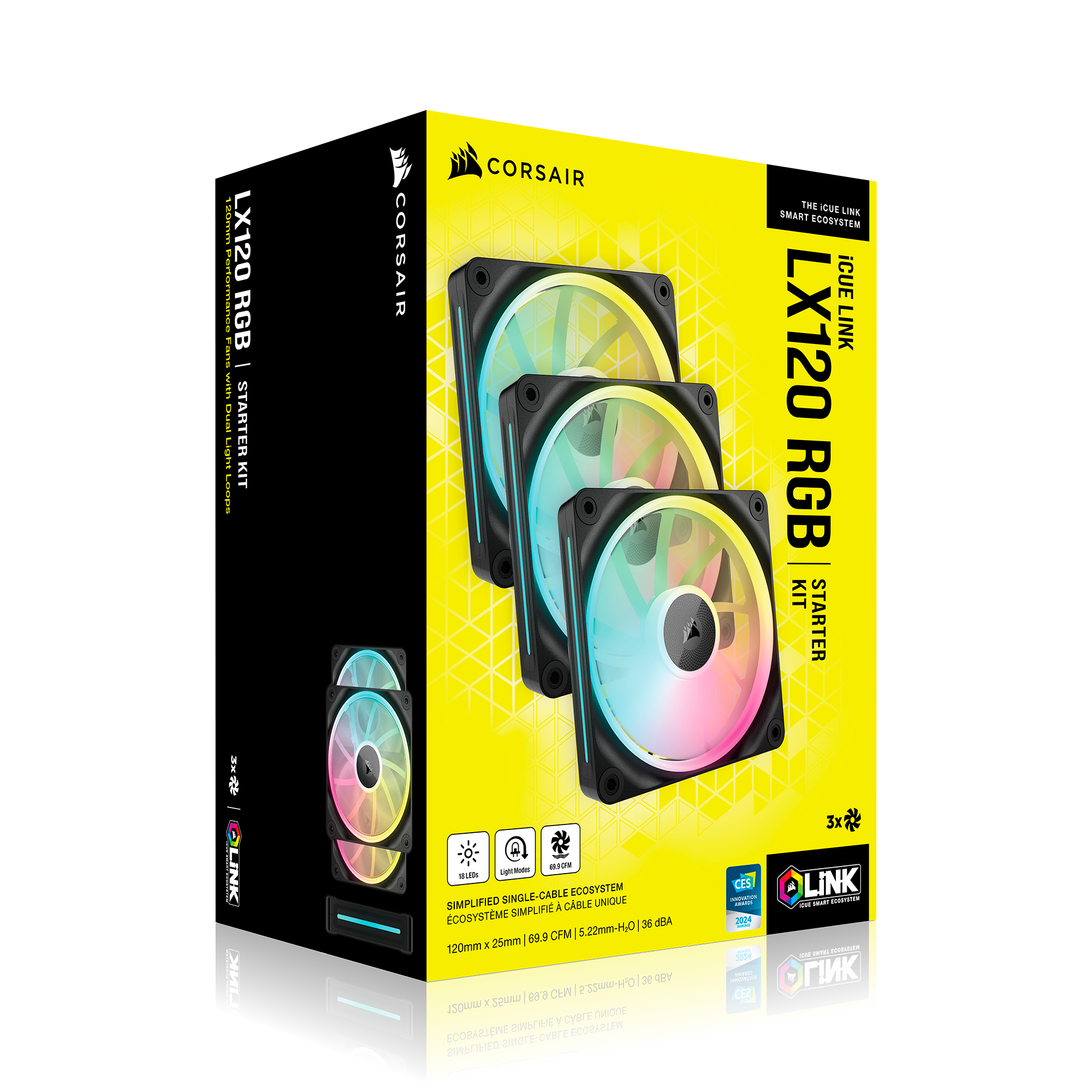 Corsair Gehäuselüfter »iCUE LINK LX120 RGB«, 3er-Pack