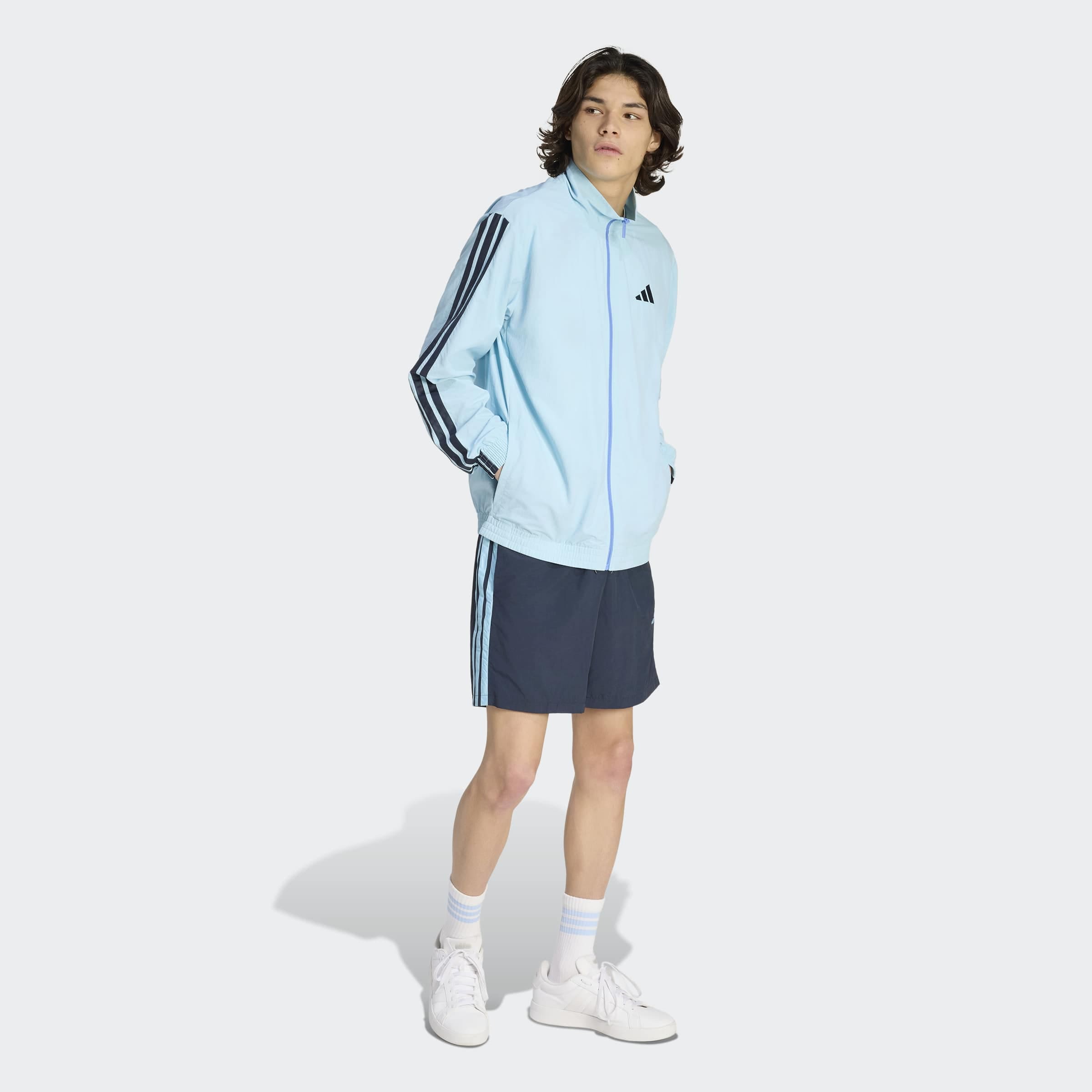 adidas Sportswear Rollkragenpullover »ESSENTIALS TRACK, 3-STREIFEN, GEWEBT«