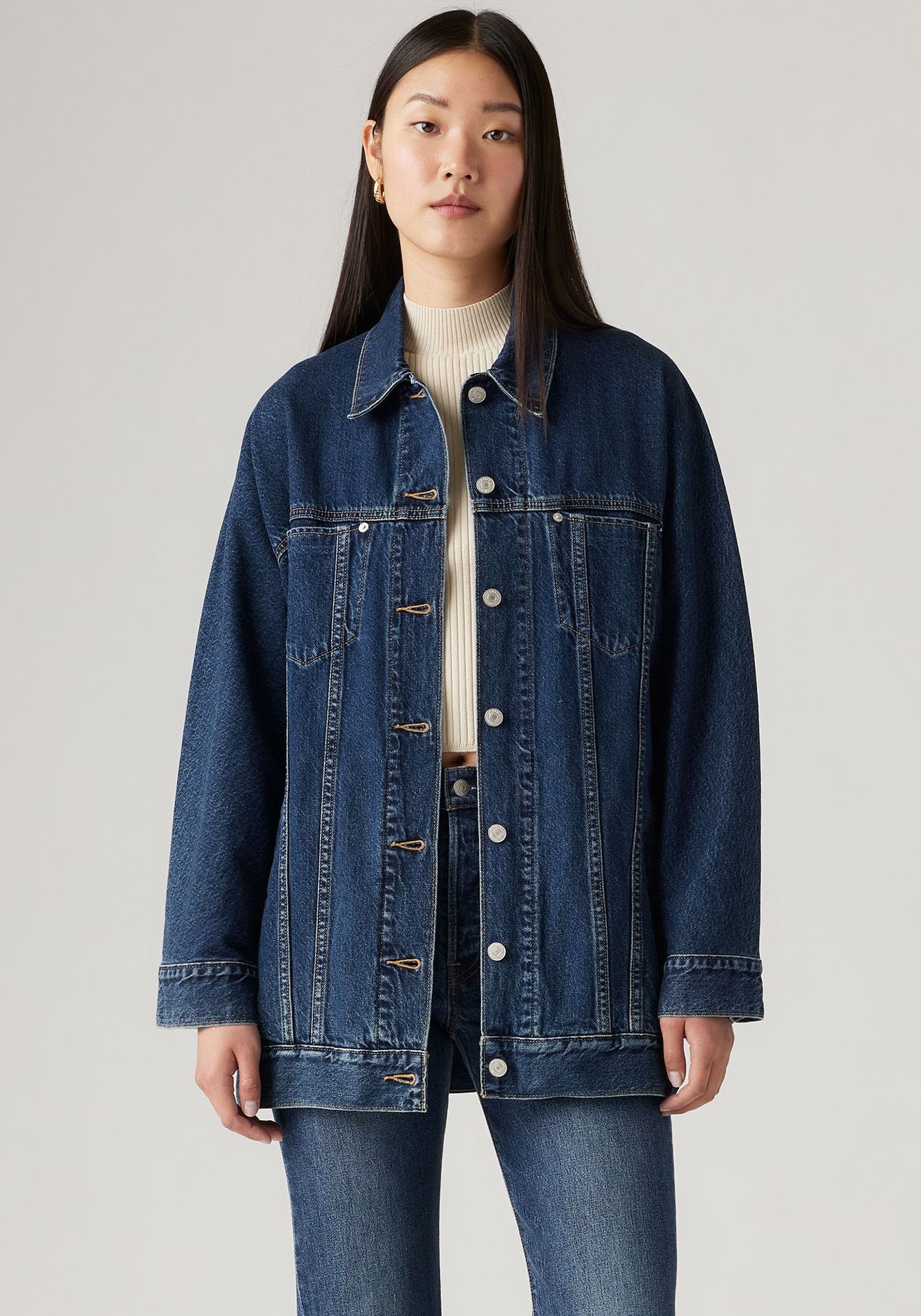 Levis Jeansjacke "BELTED DOLMAN TRUCKER", ohne Kapuze, mit Gürtel