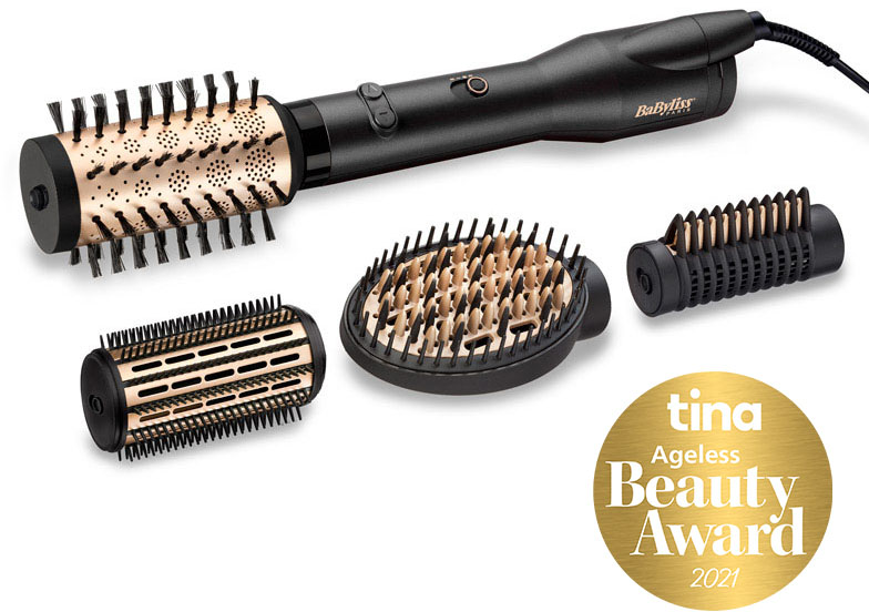 Warmluftbürste »AS970E Big Hair Luxe«, 4 Aufsätze}, rotierender Heißluftstyler mit 4...
