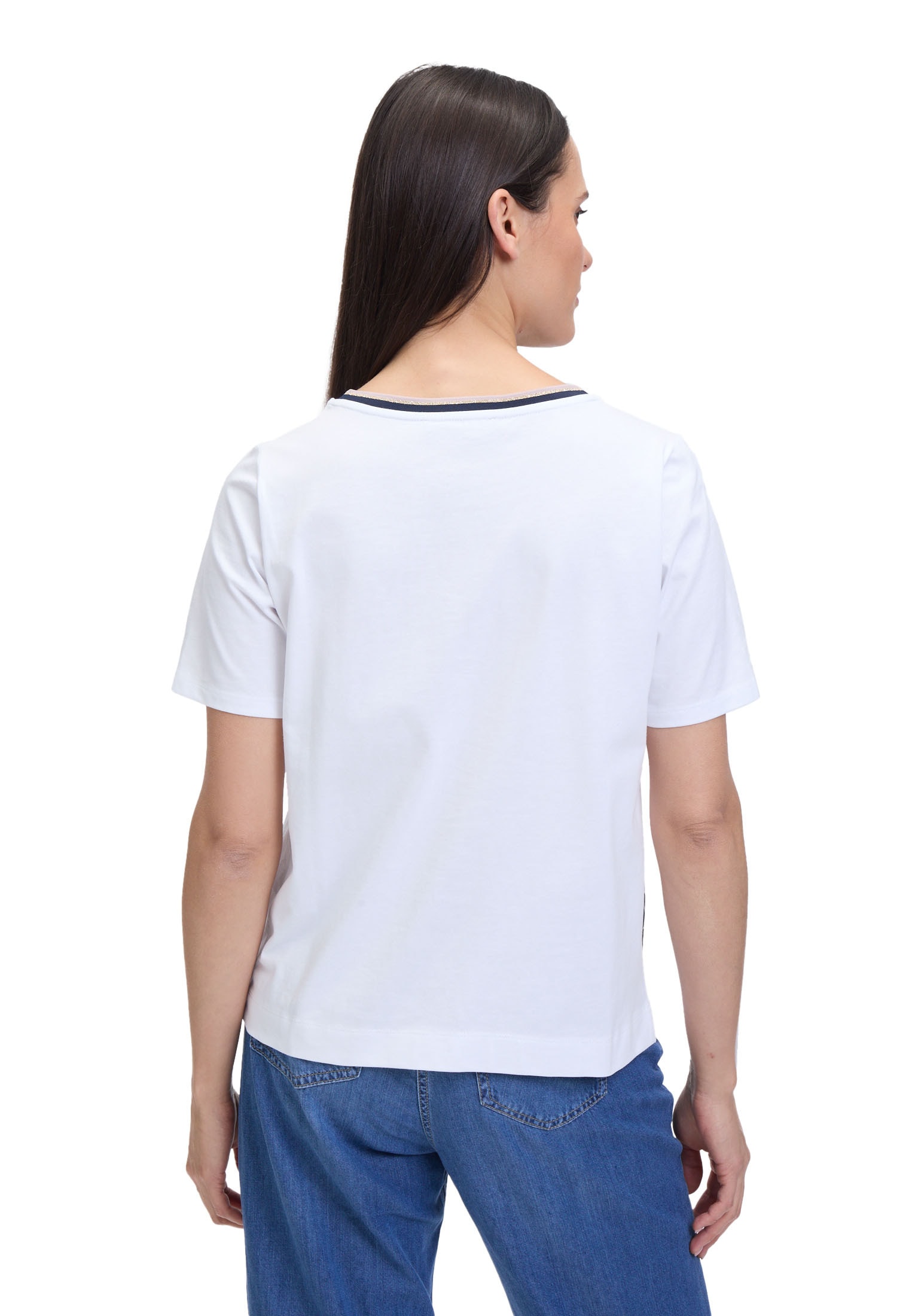 Betty Barclay Kurzarmshirt »Betty Barclay Basic Shirt mit Rippbündchen«, (1 tlg.), Druck