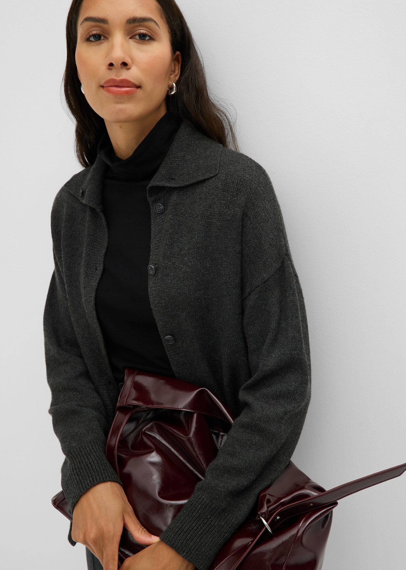 bonprix Strickjacke mit Knopfleiste, Loose Fit, im Casual-Stil