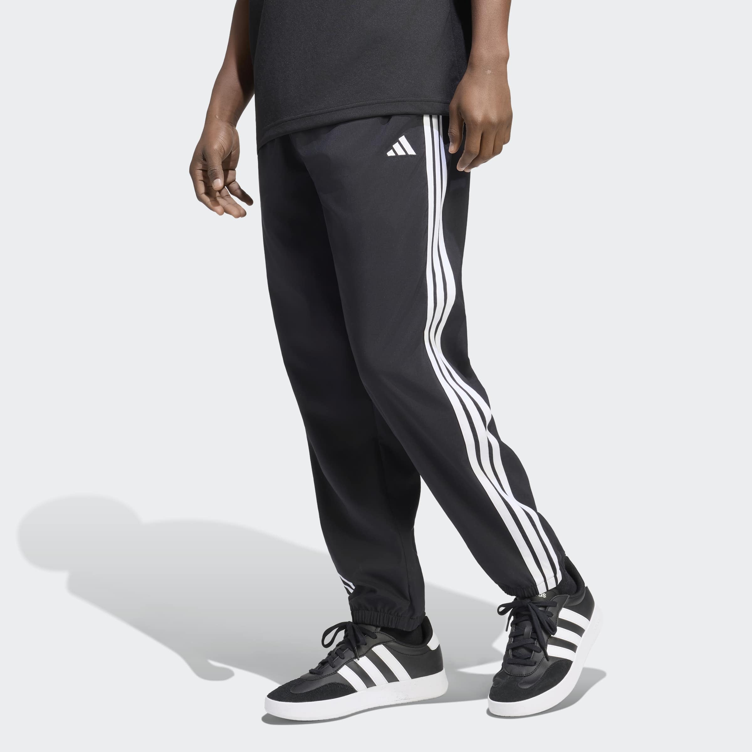 adidas Sportswear Sporthose "ESSENTIALS 3-STREIFEN LITE, GEWEBT, SCHMAL ZULAUFEND, BÜNDCHEN"