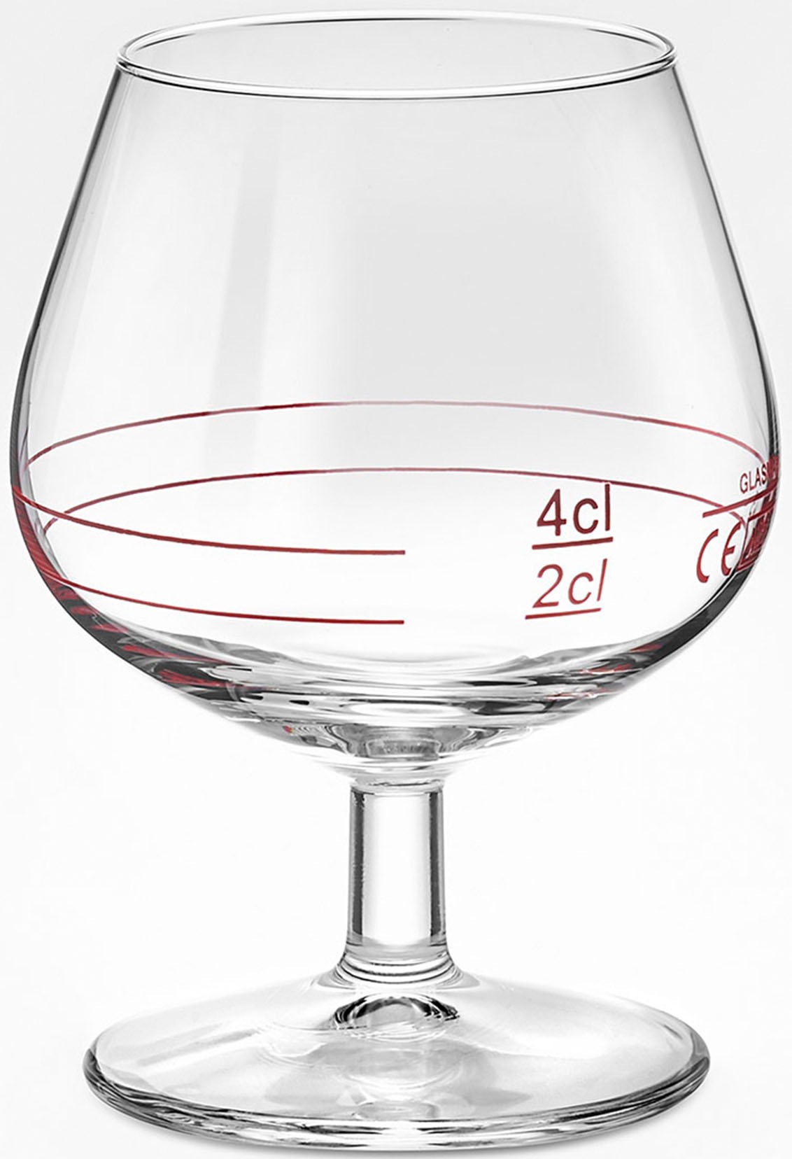 van Well Cognacglas »Cognacschwenker Casino Rotring geeicht 2+4cl, 12 Stück« geeicht, Rotring