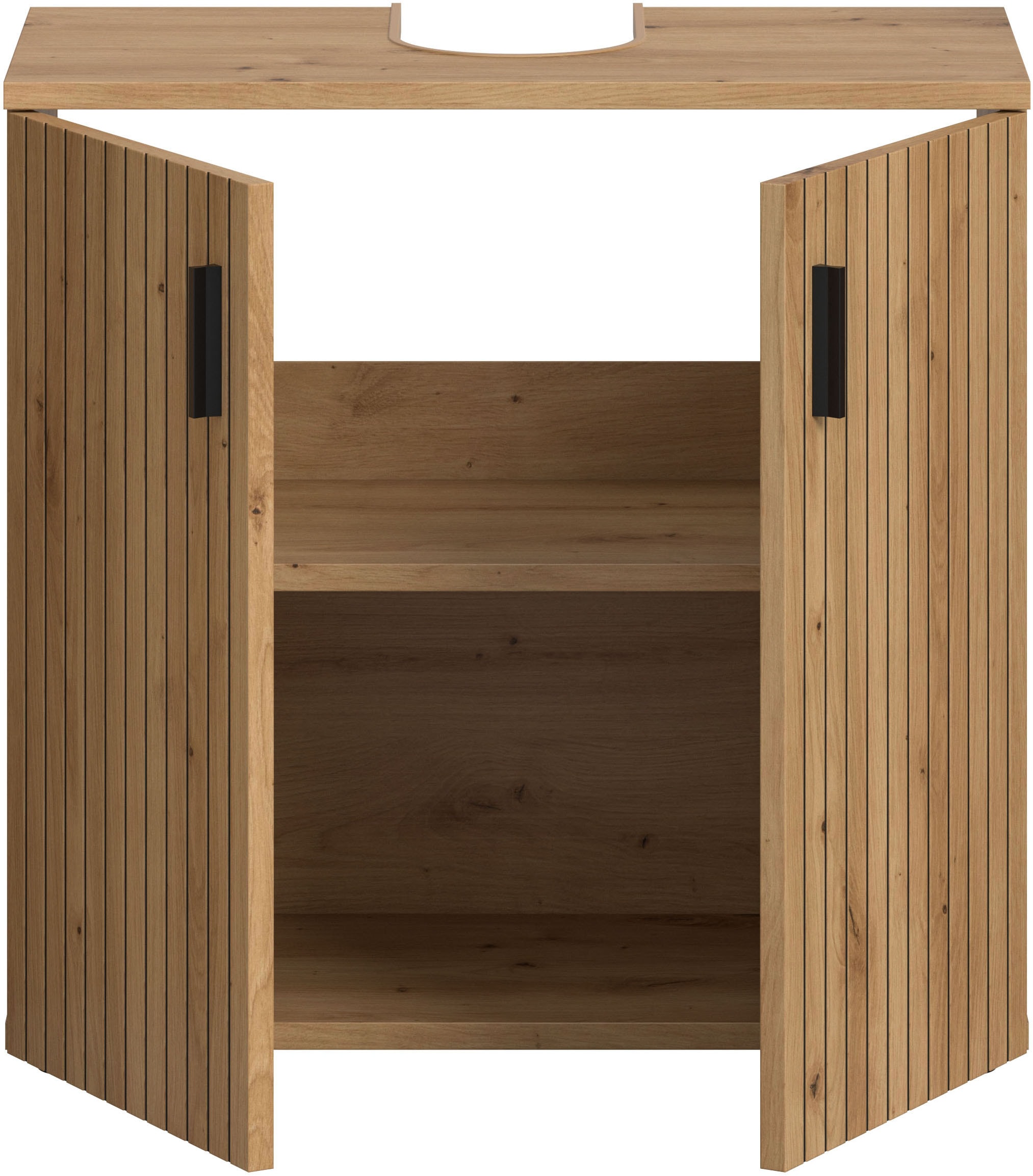 welltime Waschbeckenunterschrank »Mani, Paneeloptik, 2 Türen, 2 Fächer« 1 Stk. tlg. WBU, Waschbeckenunterschrank, Bad, Badezimmer, Unterschrank