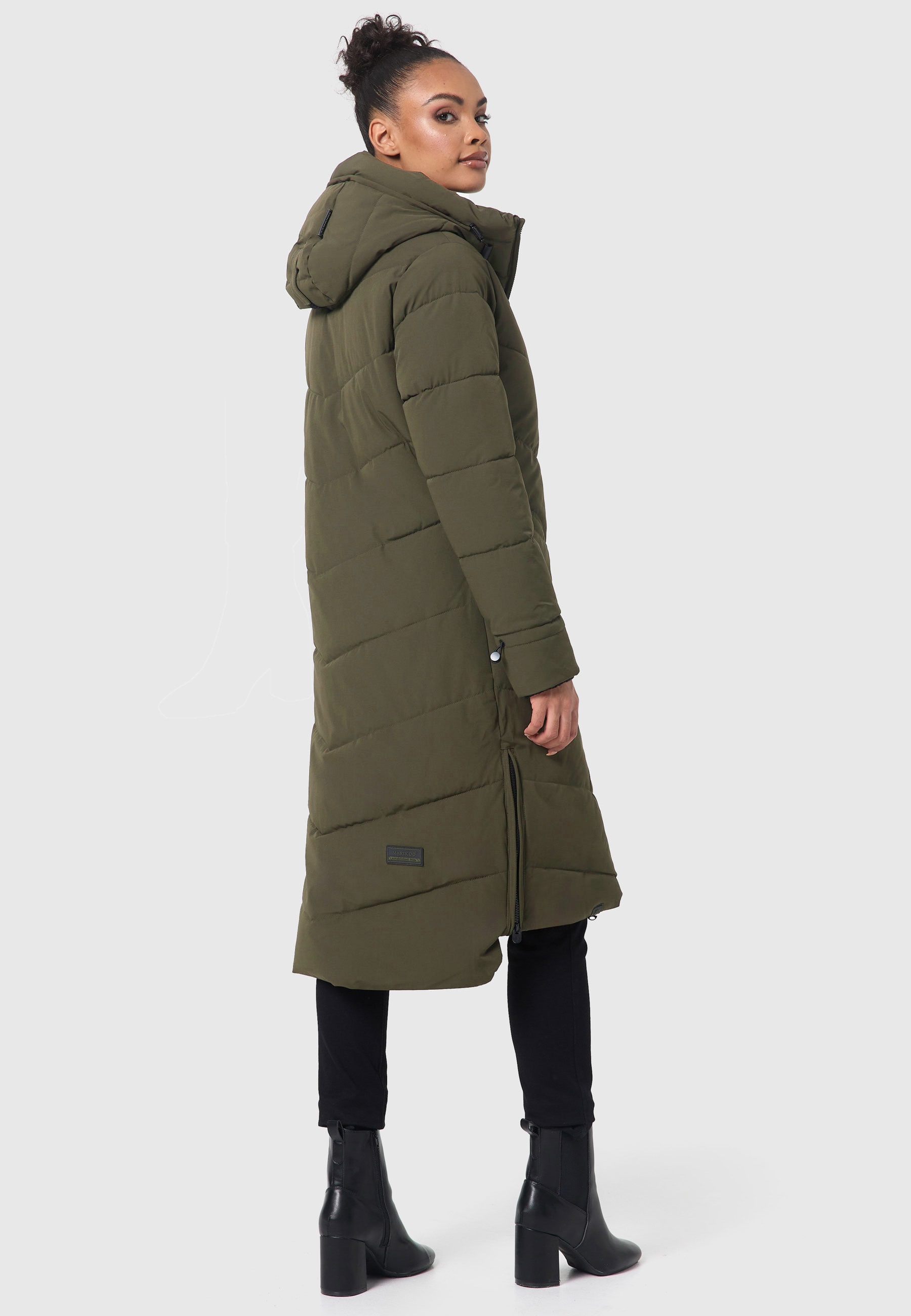 Marikoo Winterjacke »Benikoo«, langer Winter Mantel gesteppt