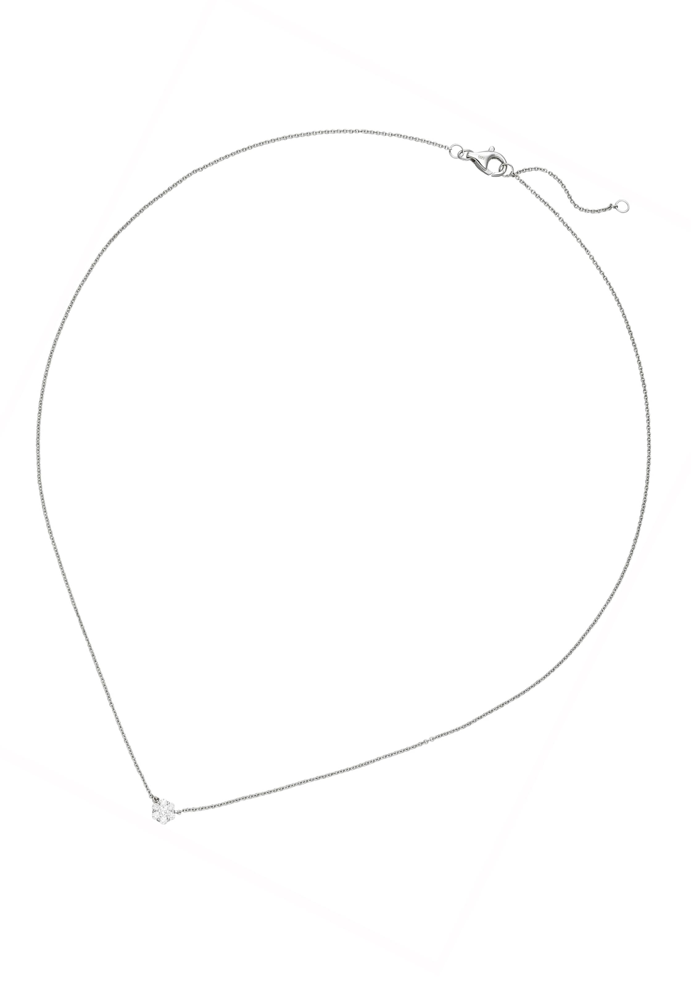 JOBO Kette mit Anhänger »7 Diamanten« 585 Weißgold 45 cm