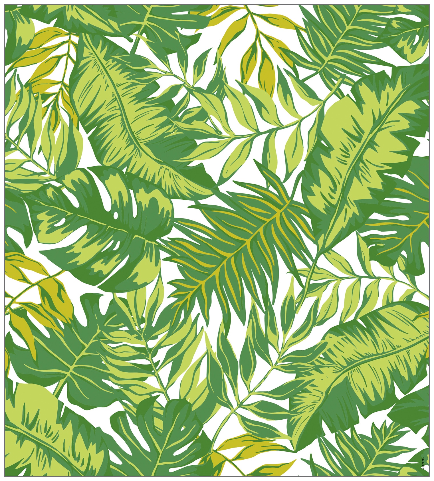 »Look 90 statisch cm, Palm green«, BAUR 100 MySpotti halbtransparent, haftend, Fensterfolie Leaves x glattstatisch kaufen | haftend