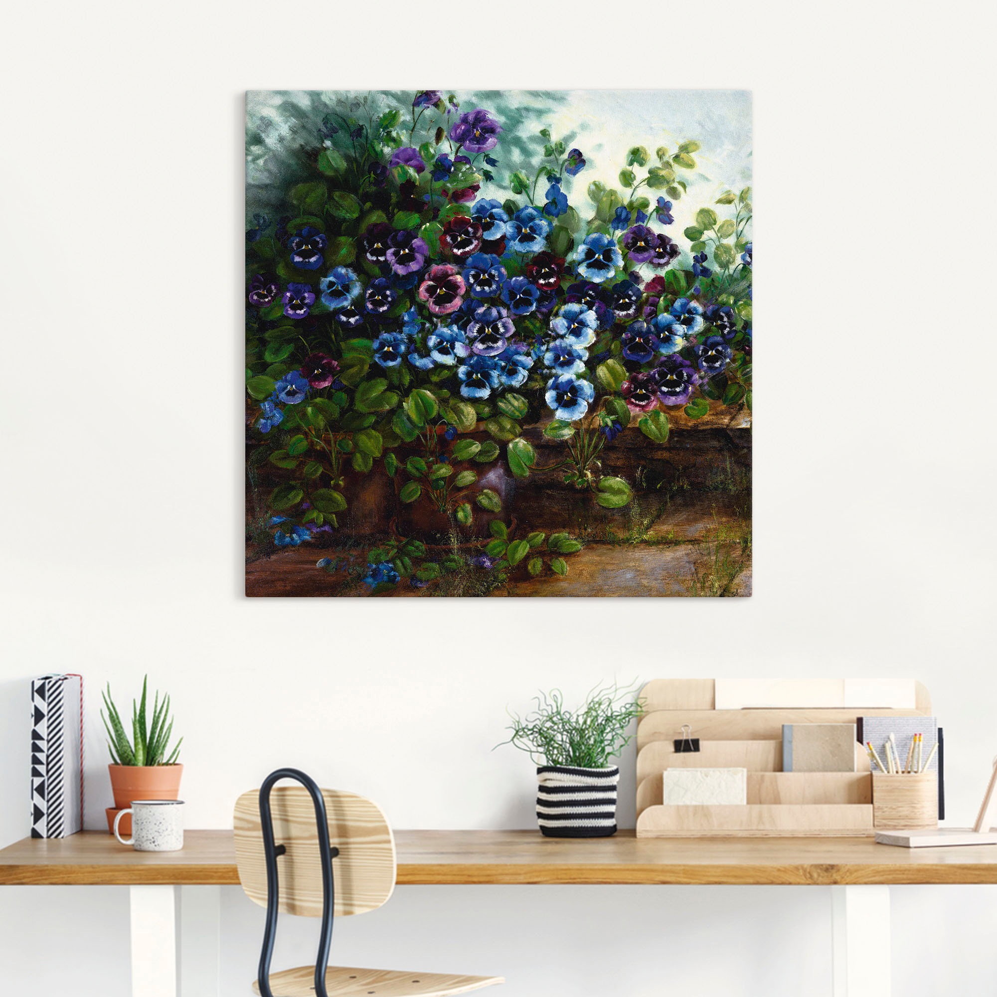 Artland Leinwandbild "Stiefmütterchen II" Blumen 1 Stk. tlg. als Leinwandbi günstig online kaufen