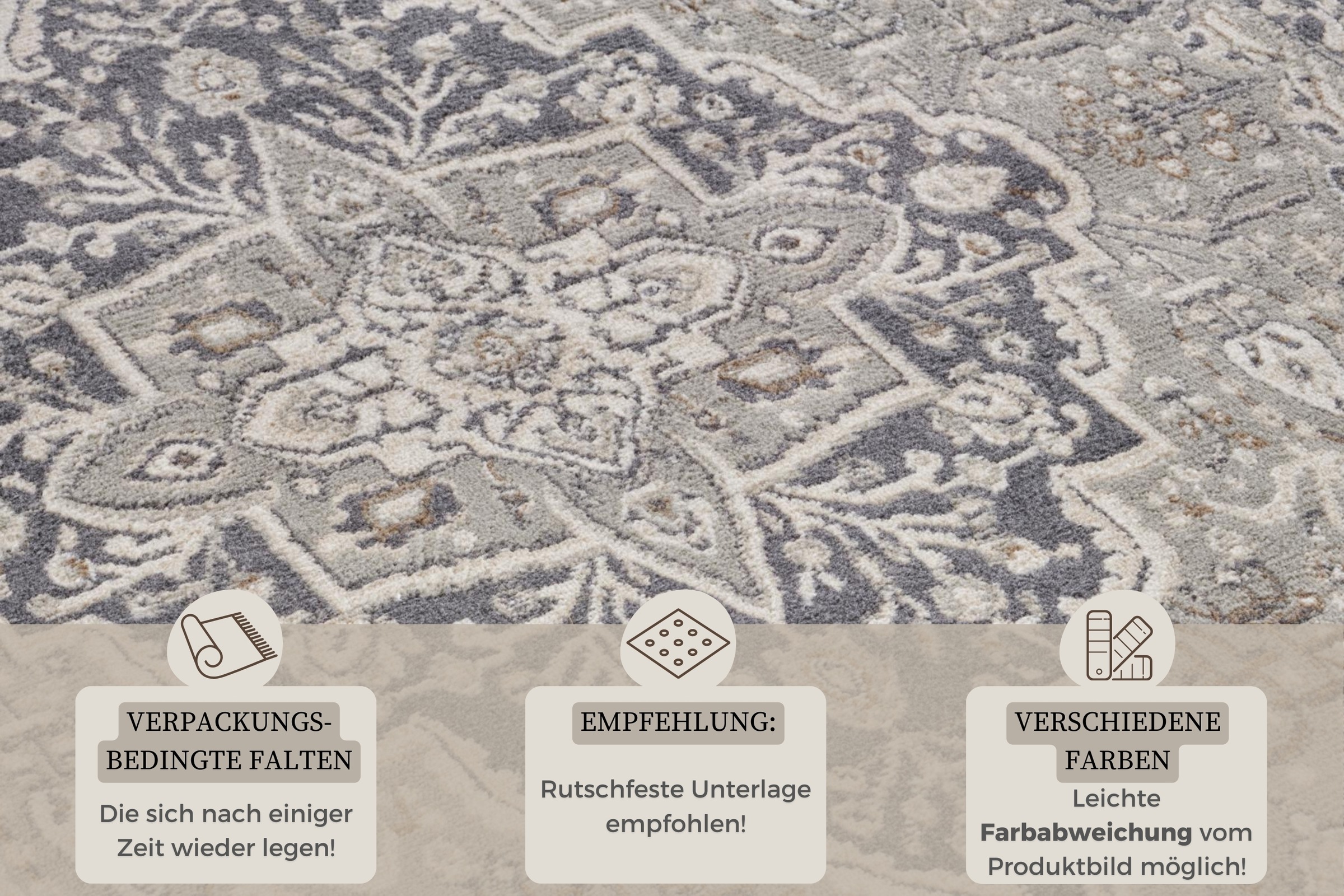 HANSE Home Teppich »Orken«, rechteckig, 8 mm Höhe, Kurzflor, Läufer, Orient, Vintage, Wohnzimmer, Schlafzimmer, Esszimmer