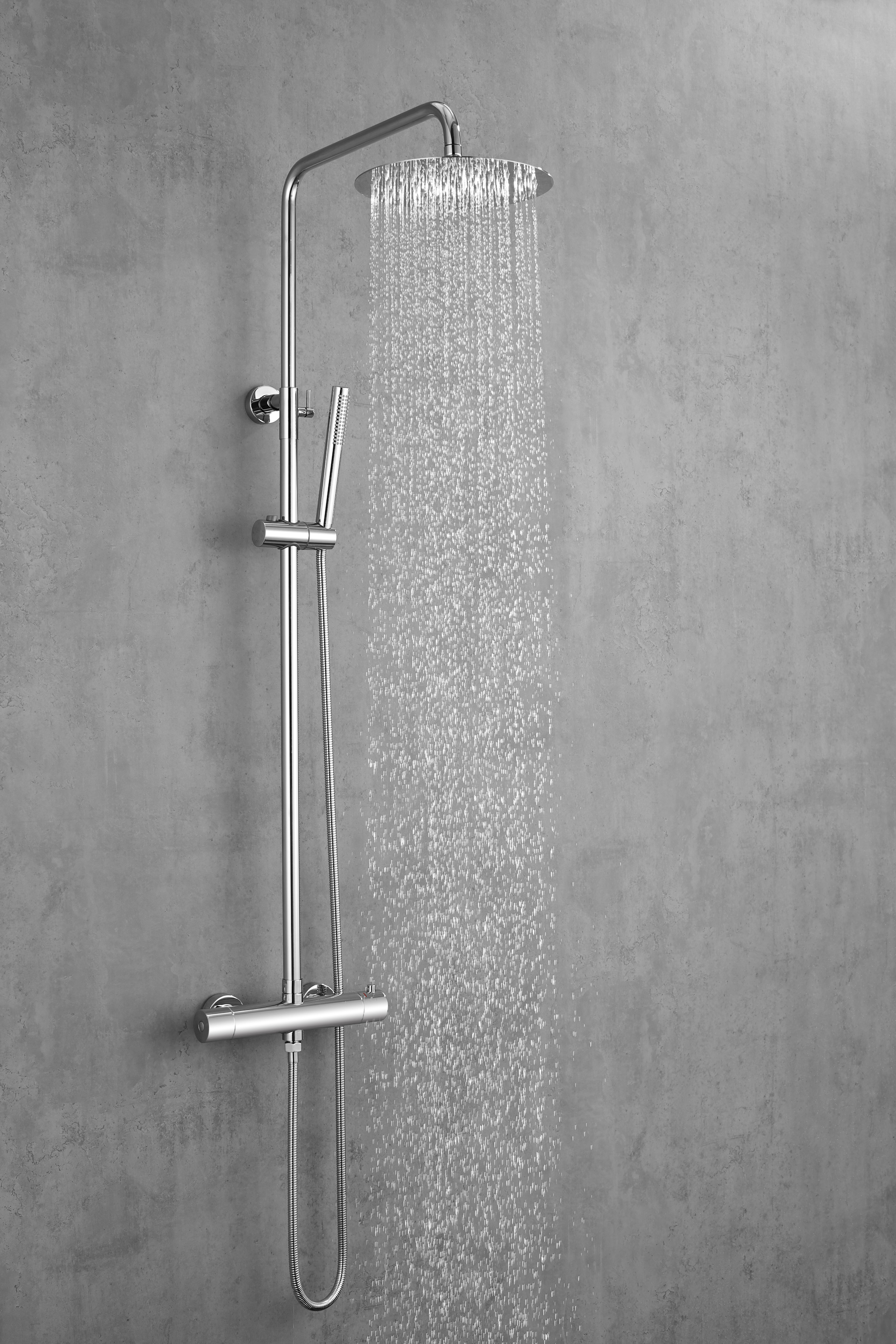 Øresund Duschsystem "Sanddorn" Set, Überkopfbrause, Regendusche Wellnessdusche in verschiedenen Farben