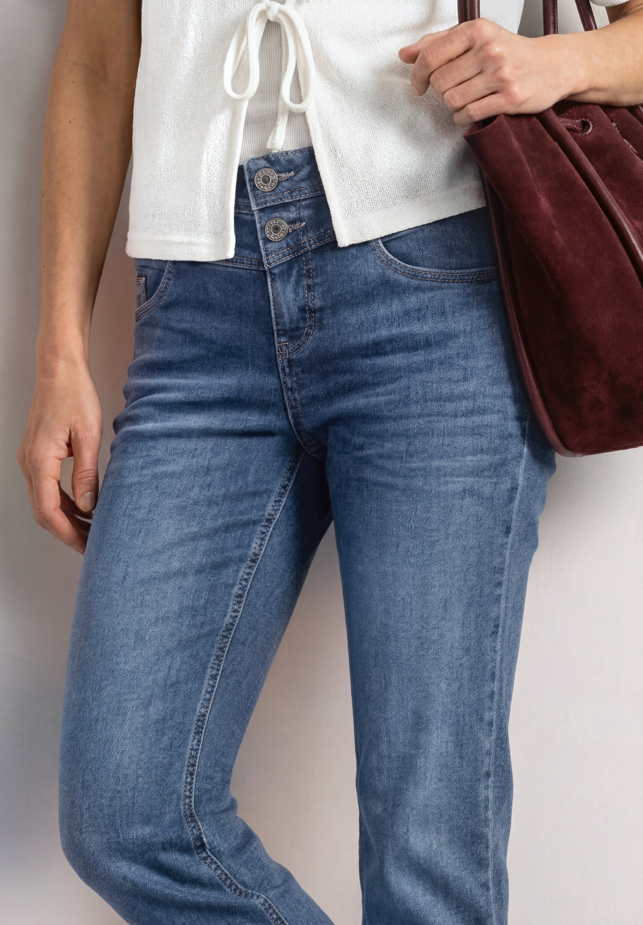 STREET ONE 5-Pocket-Jeans "Style Amalia" im Casual Fit mit Turn-Up