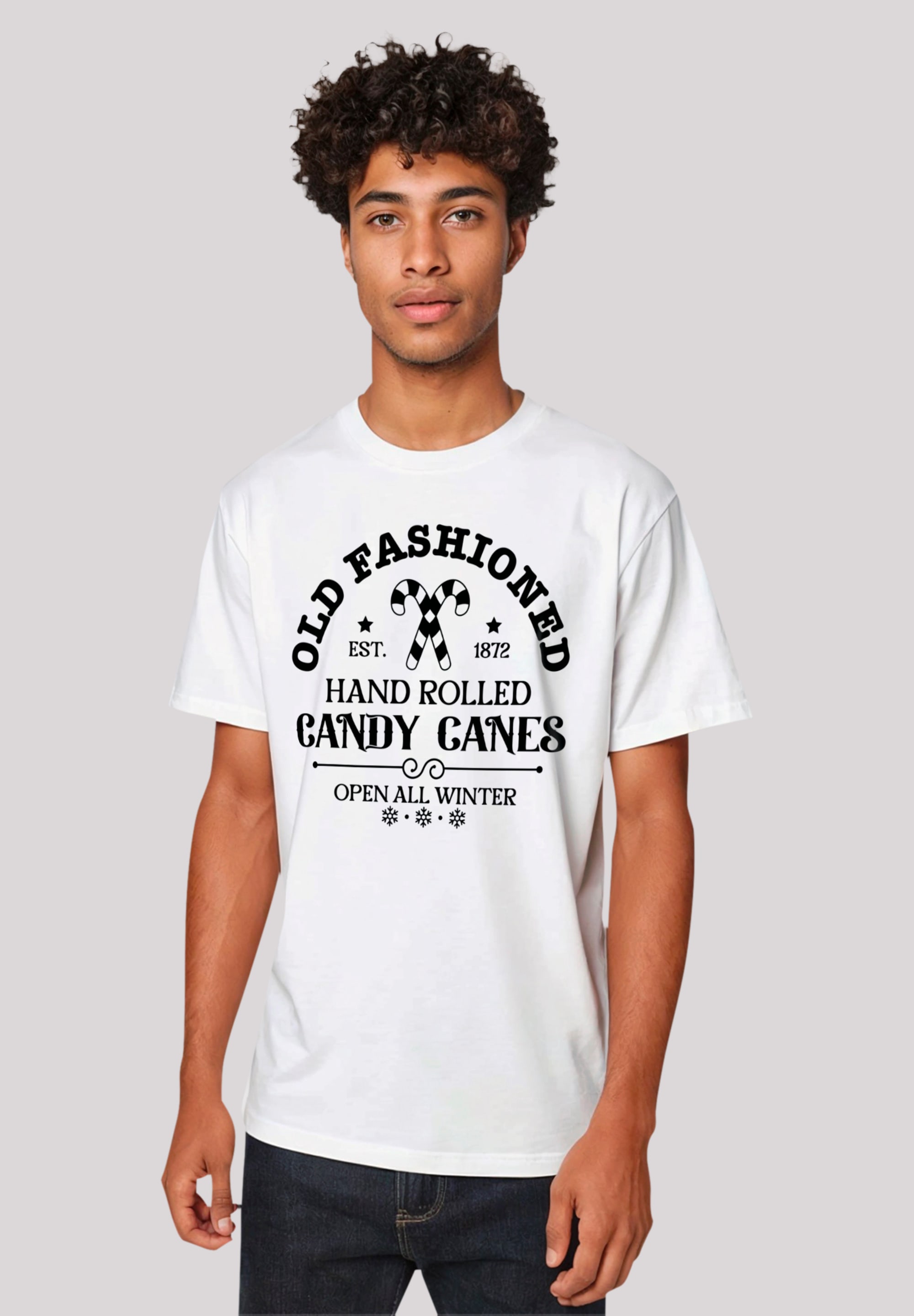 F4NT4STIC T-Shirt "Cany Canes Retro Weihnachts Sign", Premium Qualität günstig online kaufen