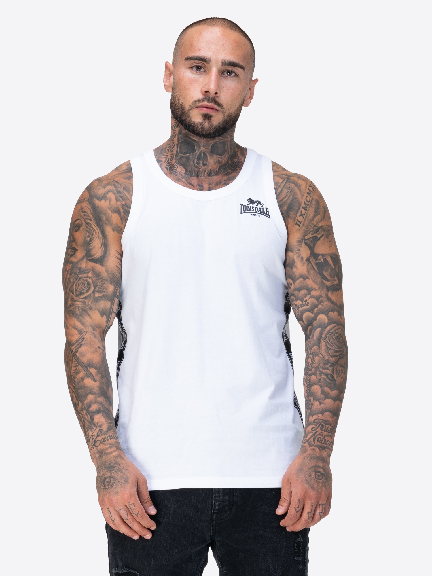 Lonsdale Tanktop "CLOUSTA" mit kleinem Logo auf der Brust, in Größen S bis XXXL, aus Baumwolle